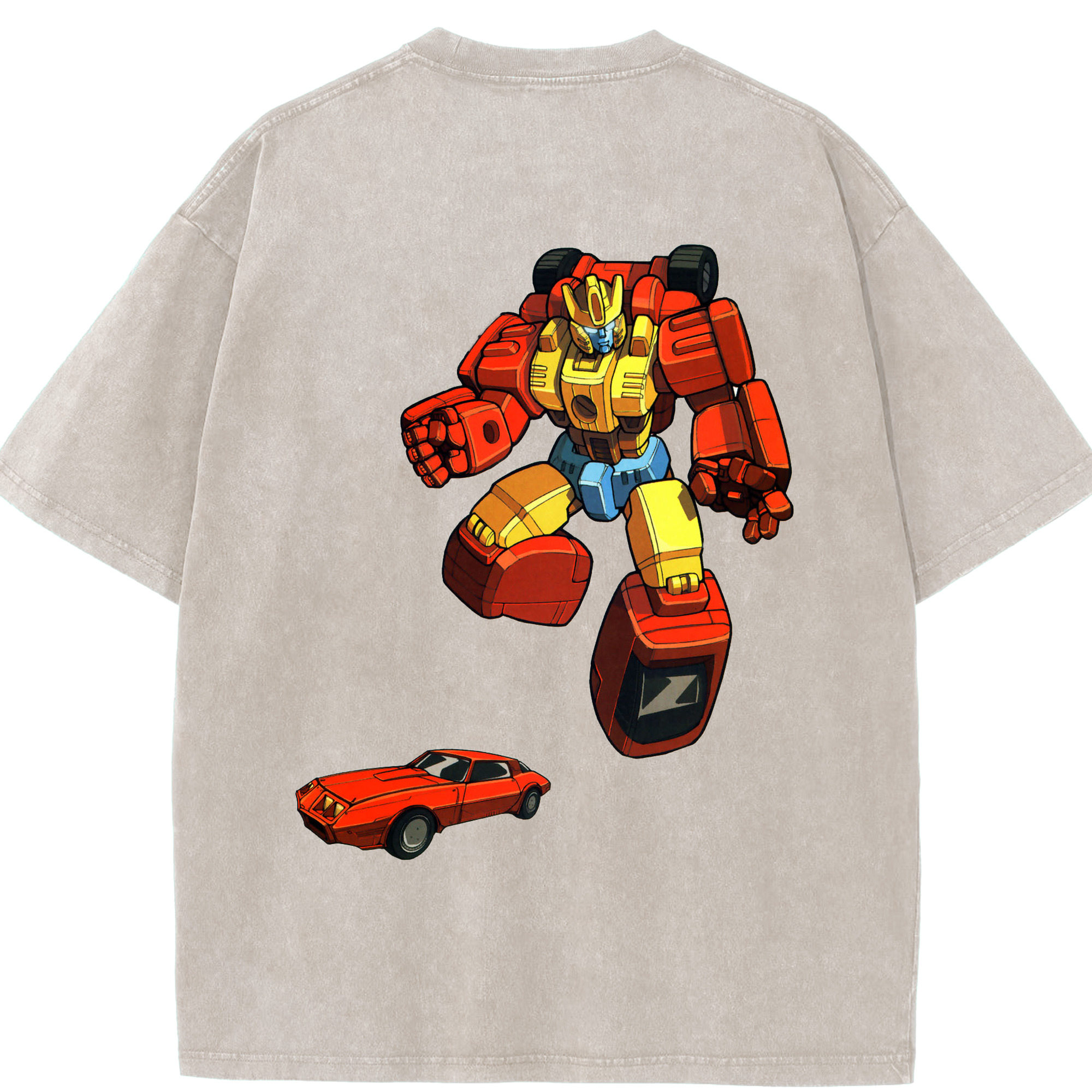 （画像用）  綿100% ヴィンテージ風 半袖Tシャツ（背面プリント）