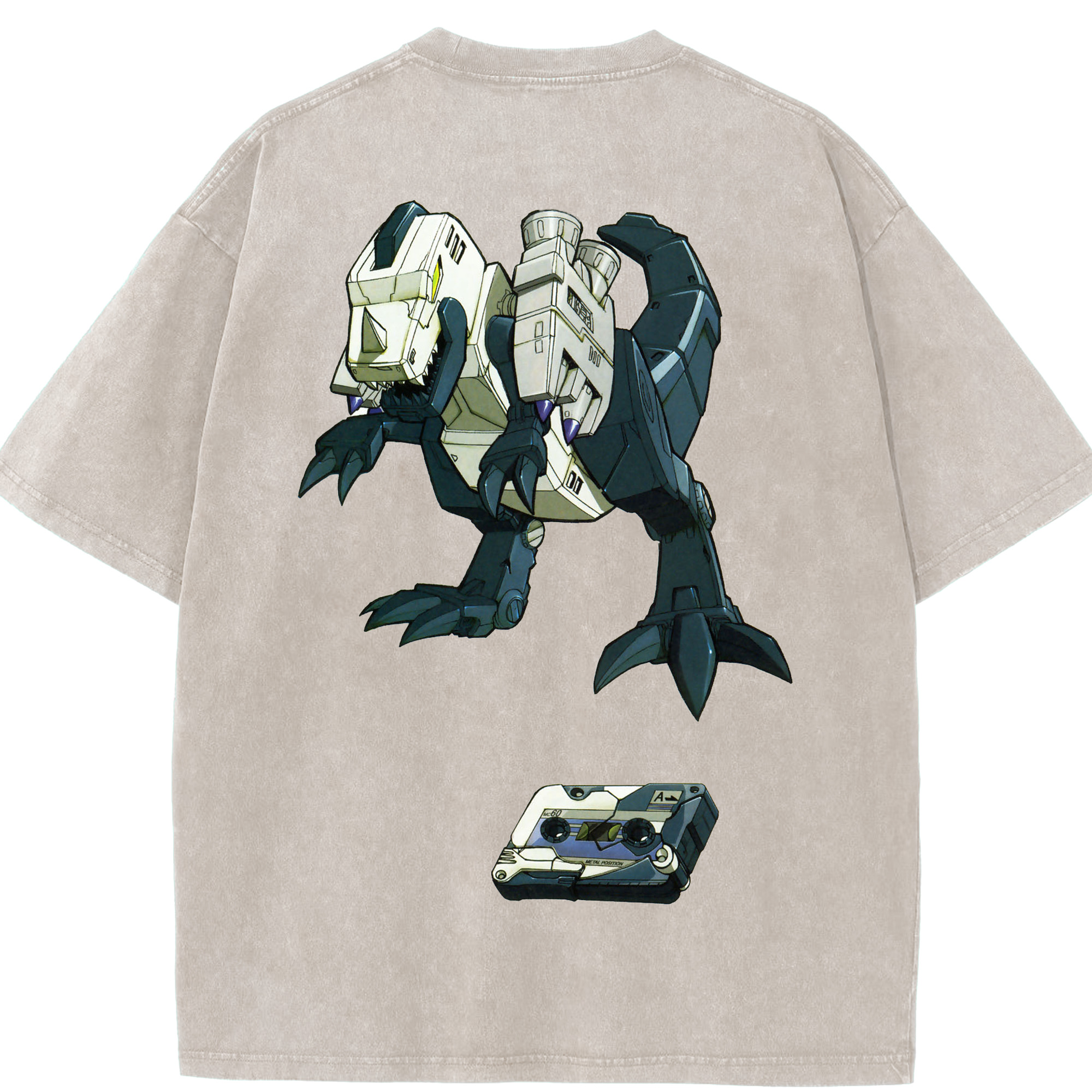 （画像用）  綿100% ヴィンテージ風 半袖Tシャツ（背面プリント）