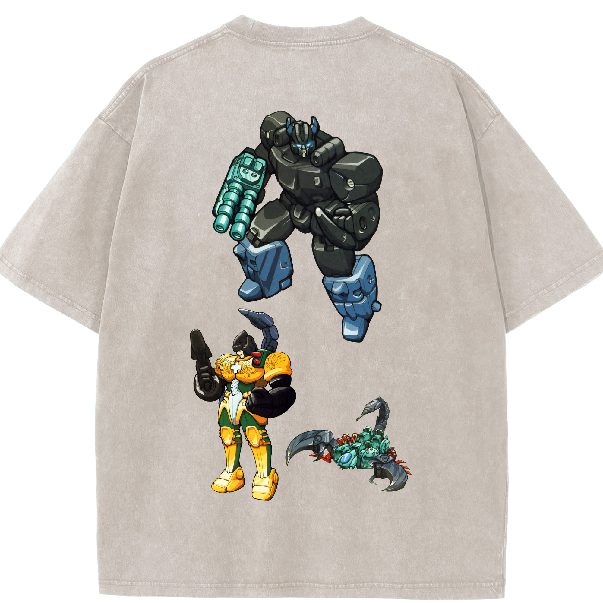 （画像用）  綿100% ヴィンテージ風 半袖Tシャツ（背面プリント）