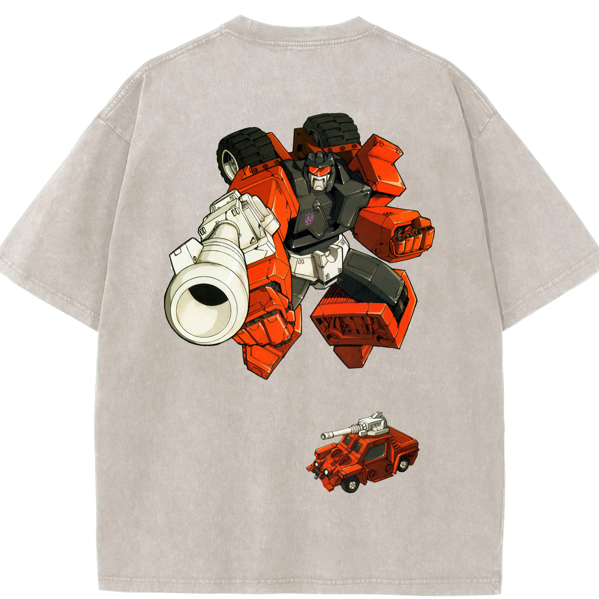 （画像用）  綿100% ヴィンテージ風 半袖Tシャツ（背面プリント）