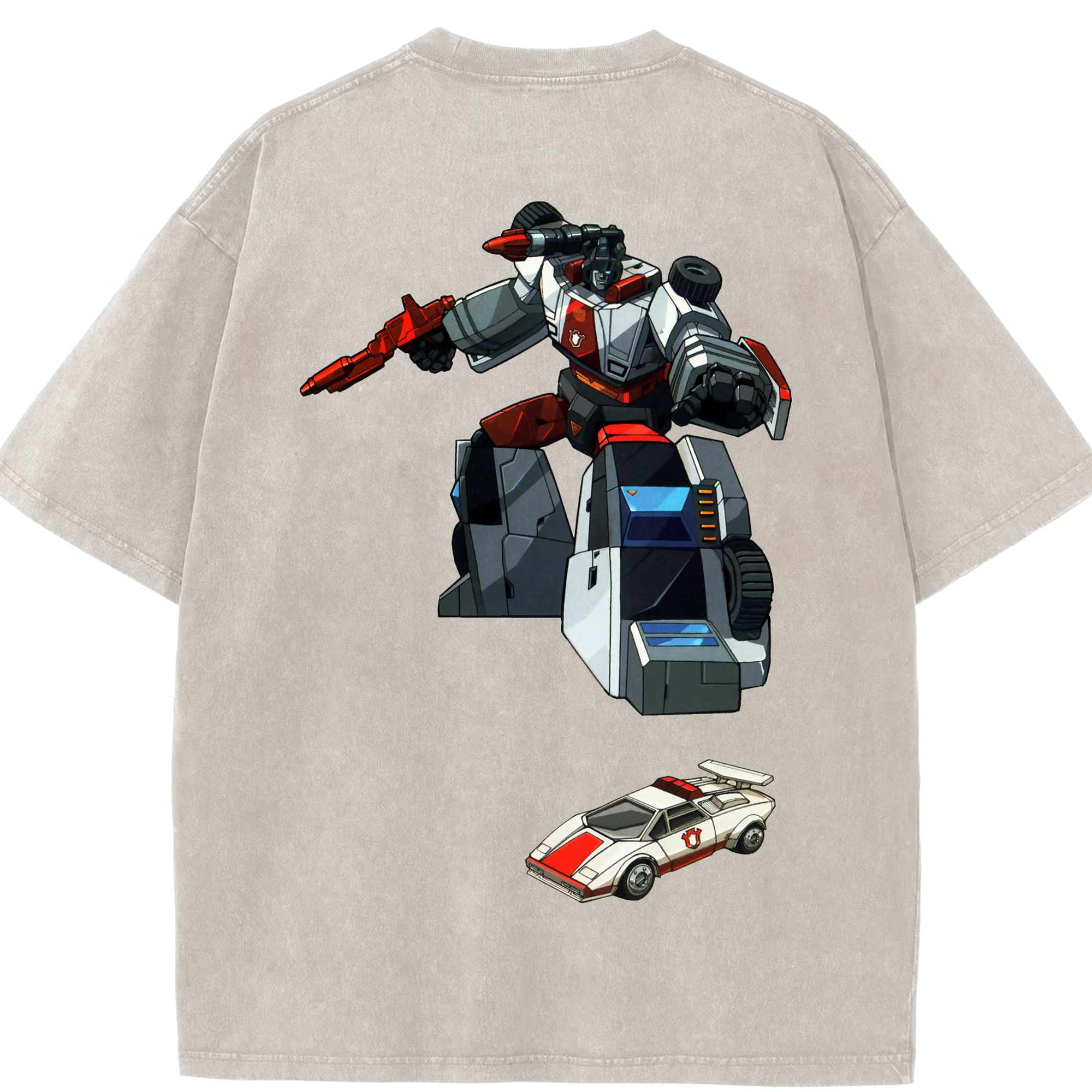 （画像用）  綿100% ヴィンテージ風 半袖Tシャツ（背面プリント）