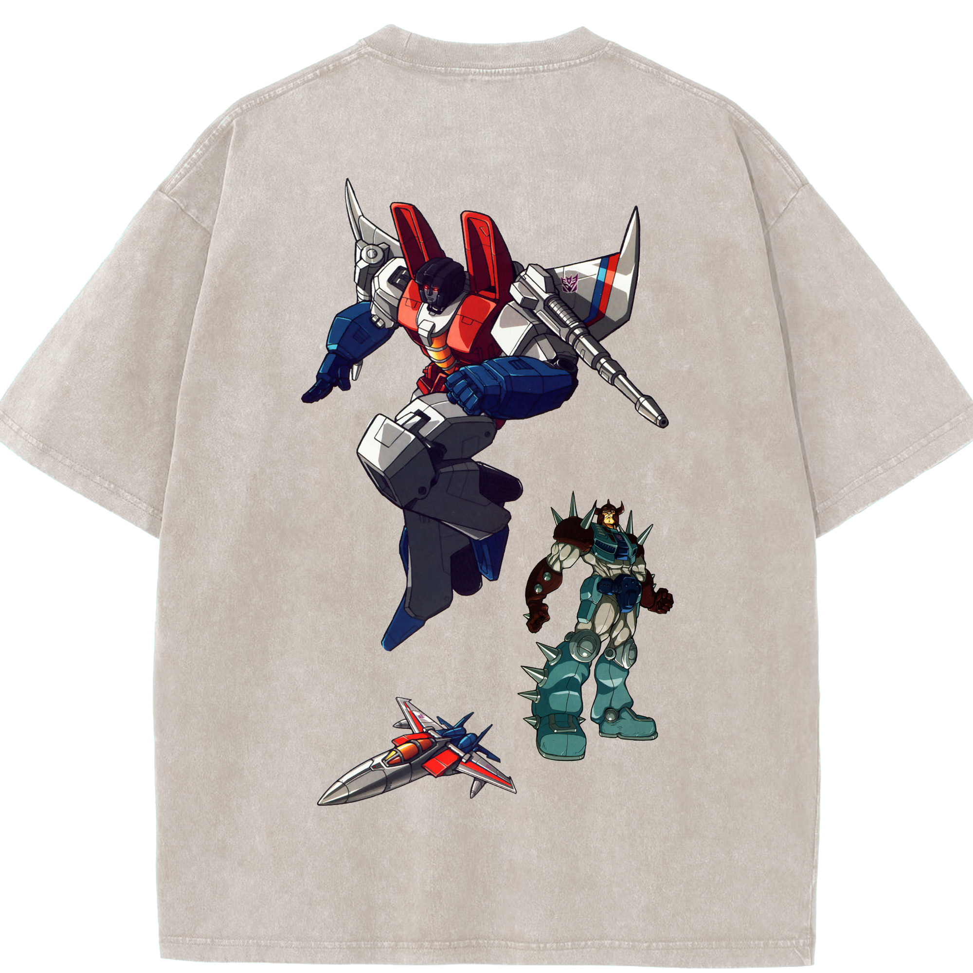 （画像用）  綿100% ヴィンテージ風 半袖Tシャツ（背面プリント）