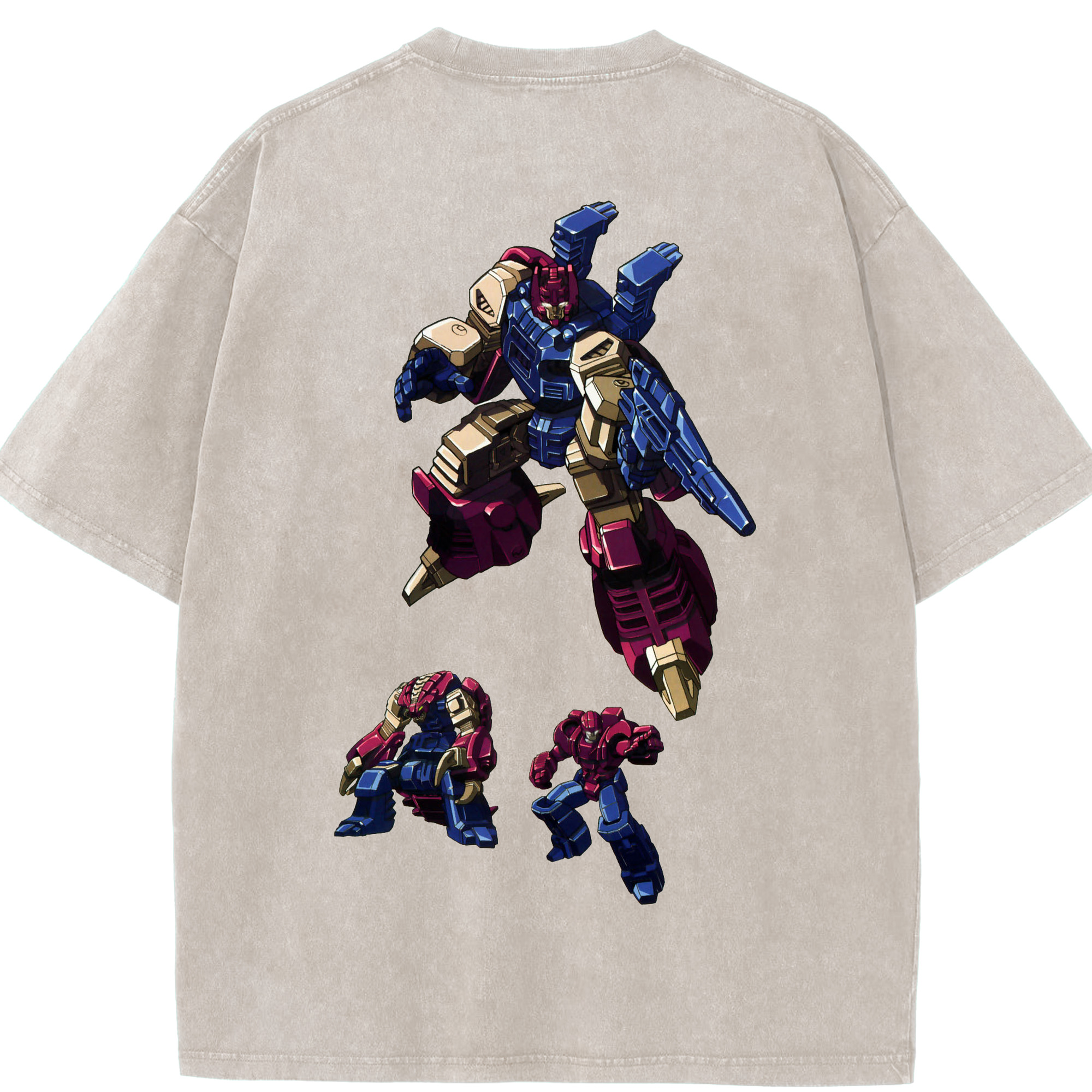 （画像用）  綿100% ヴィンテージ風 半袖Tシャツ（背面プリント）