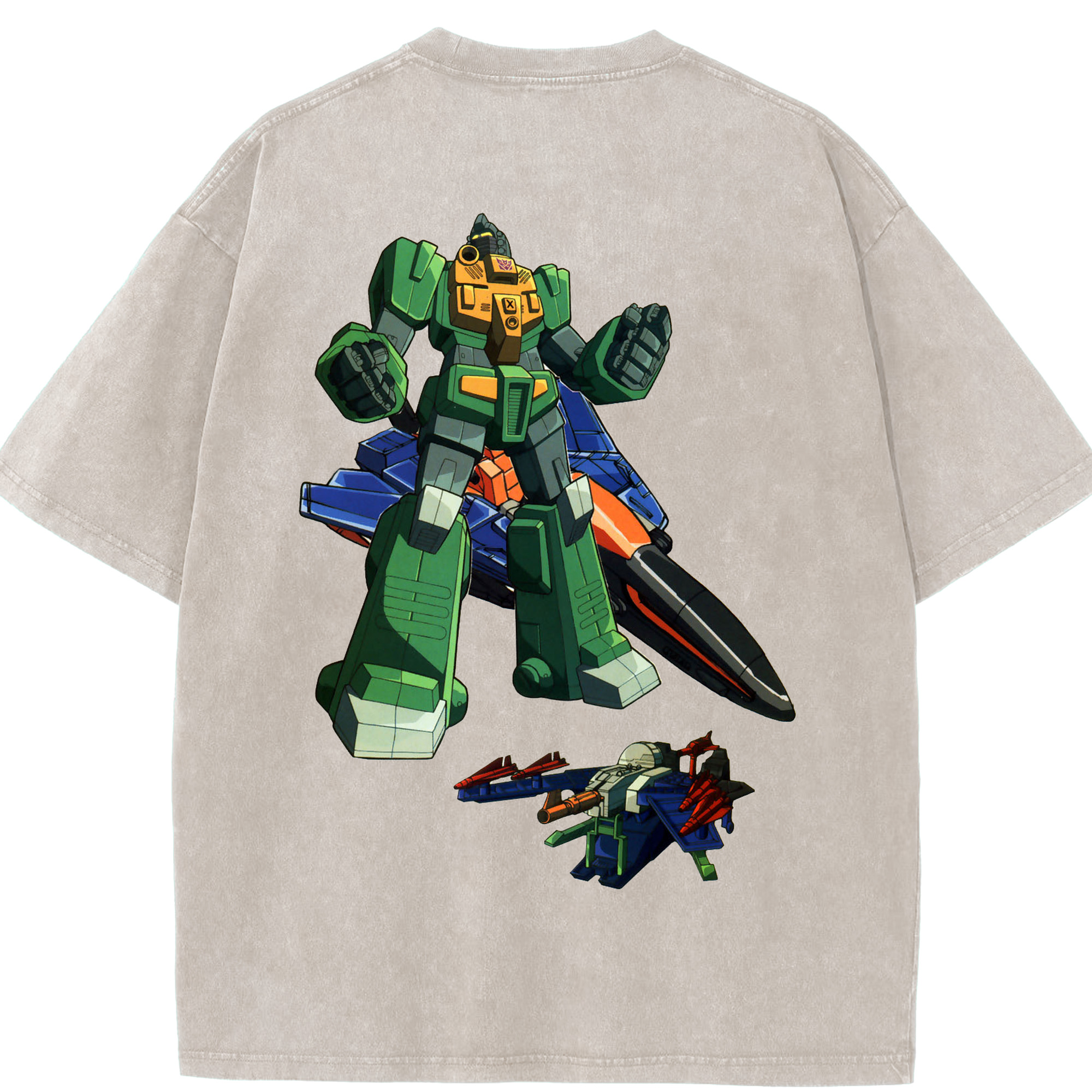（画像用）  綿100% ヴィンテージ風 半袖Tシャツ（背面プリント）