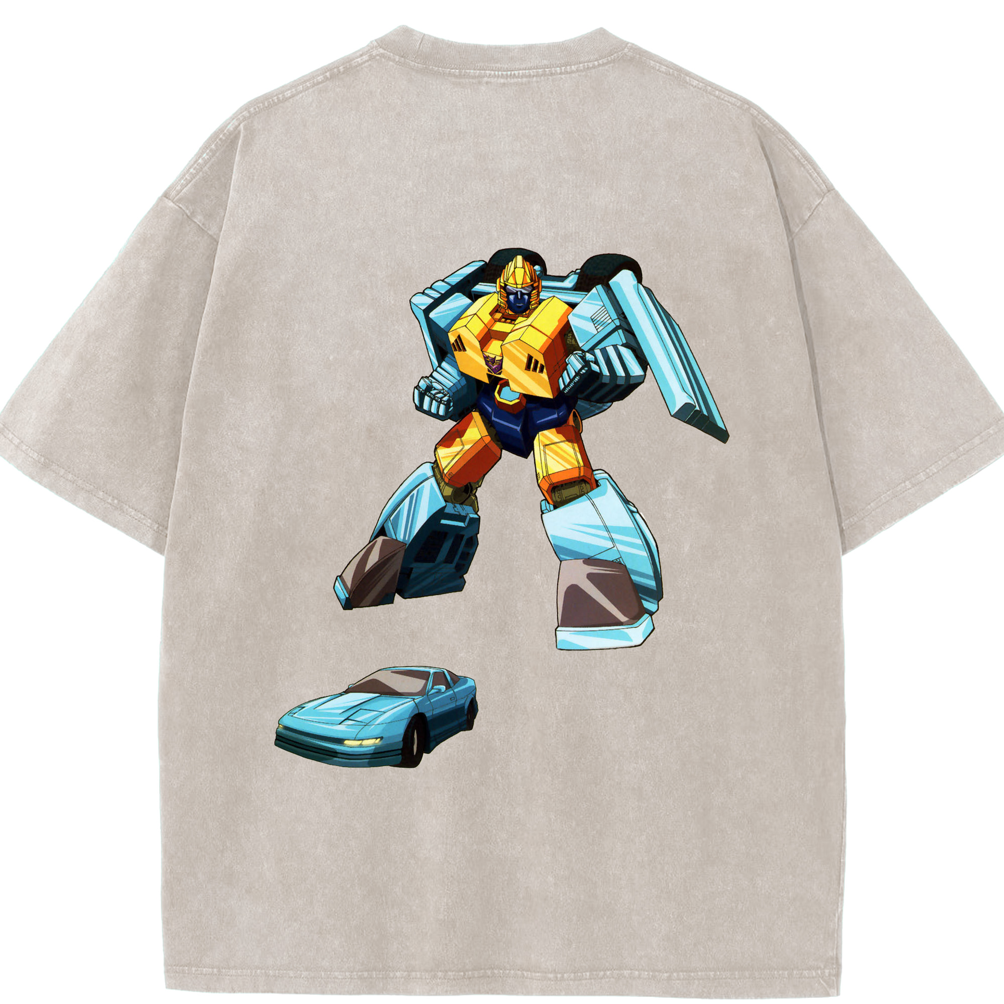 （画像用）  綿100% ヴィンテージ風 半袖Tシャツ（背面プリント）