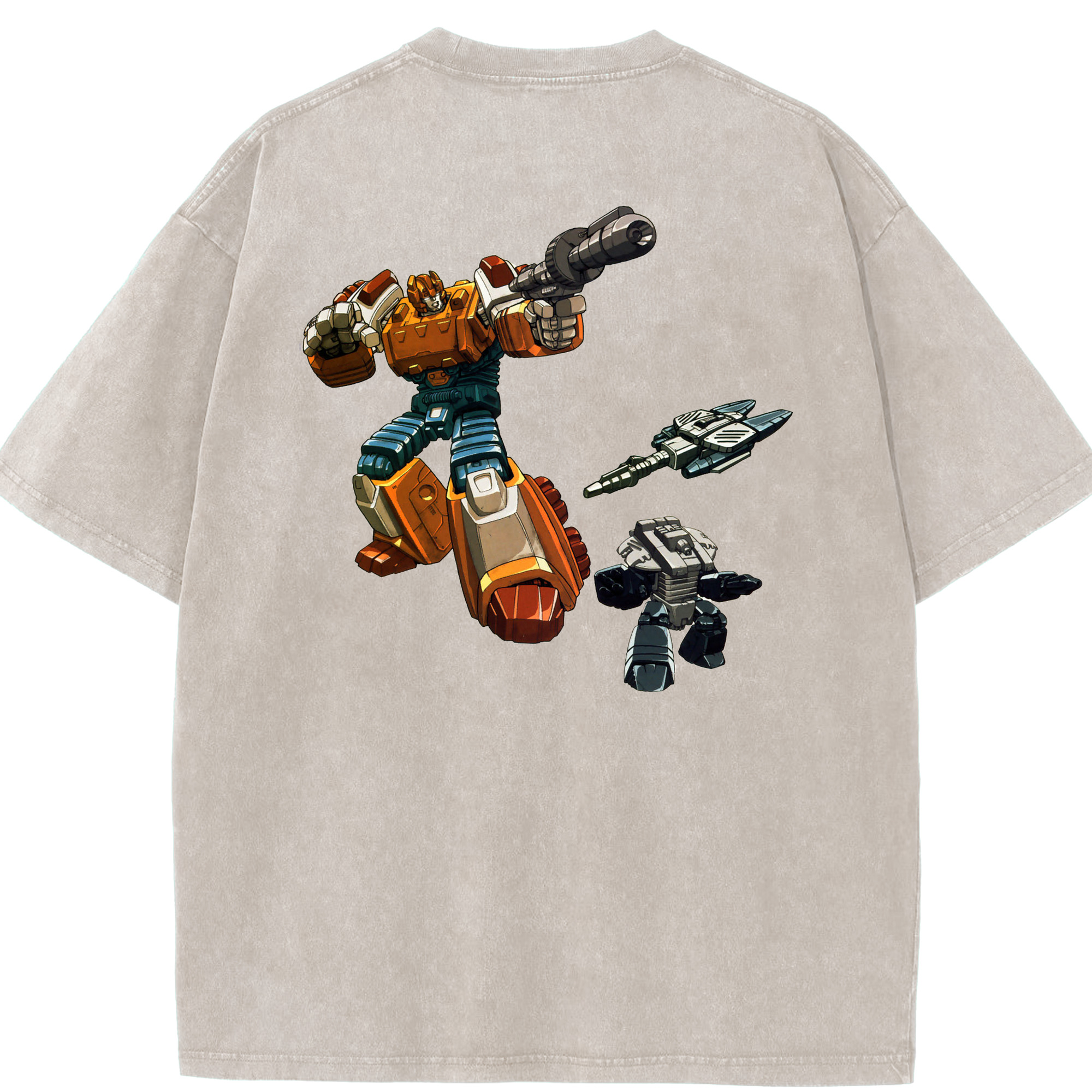 （画像用）  綿100% ヴィンテージ風 半袖Tシャツ（背面プリント）