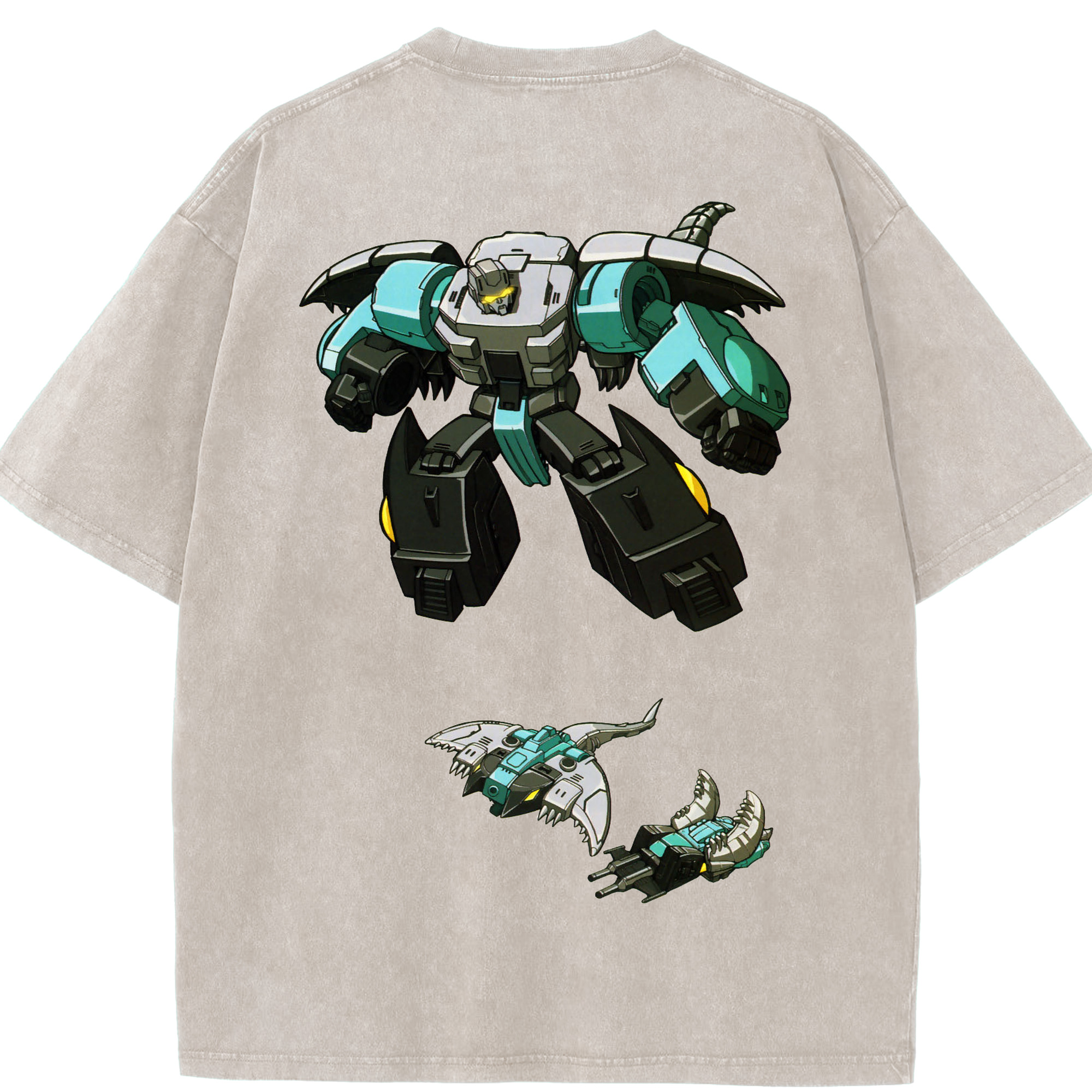 （画像用）  綿100% ヴィンテージ風 半袖Tシャツ（背面プリント）