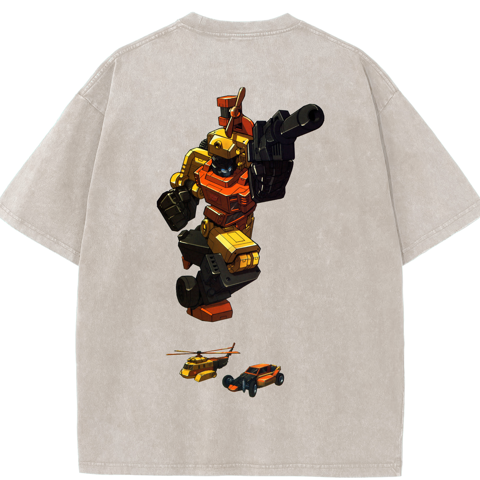 （画像用）  綿100% ヴィンテージ風 半袖Tシャツ（背面プリント）