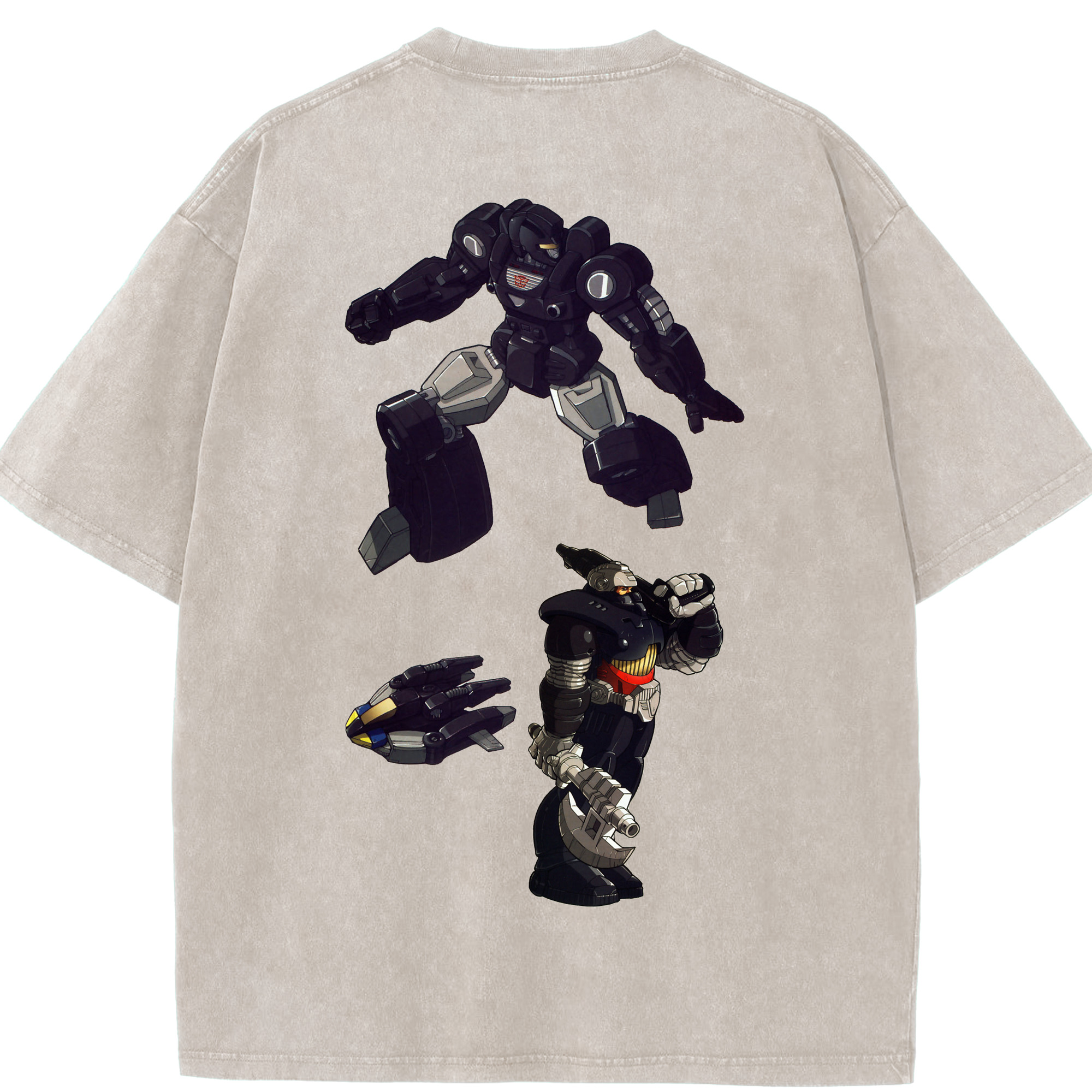 （画像用）  綿100% ヴィンテージ風 半袖Tシャツ（背面プリント）