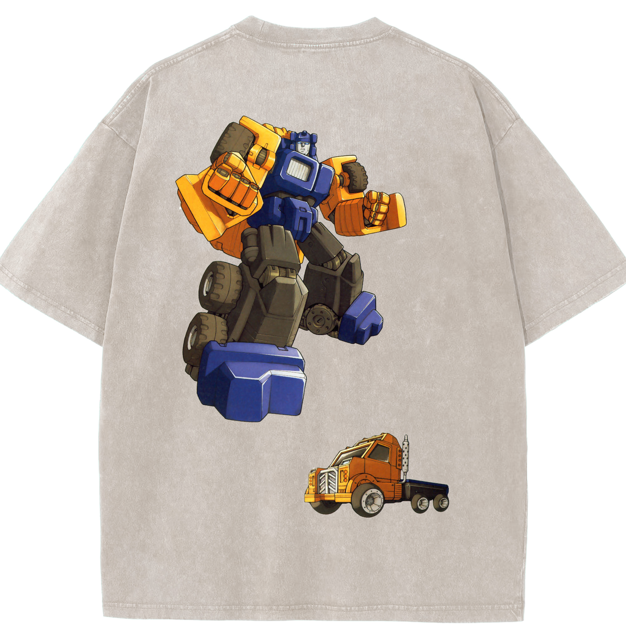 （画像用）  綿100% ヴィンテージ風 半袖Tシャツ（背面プリント）