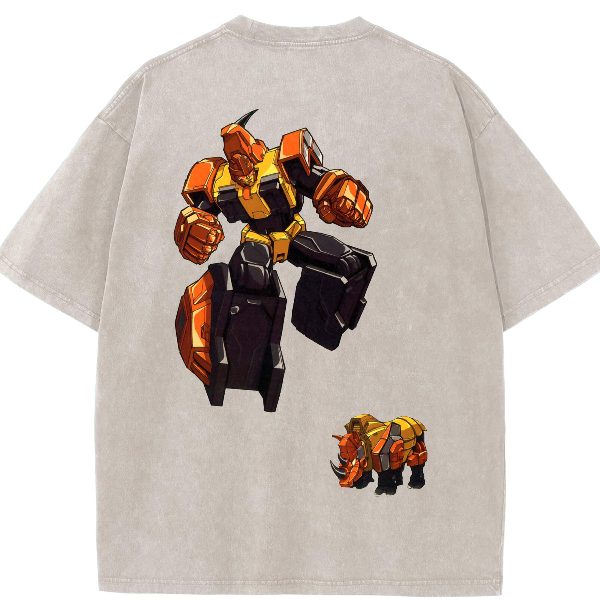 （画像用）  綿100% ヴィンテージ風 半袖Tシャツ（背面プリント）