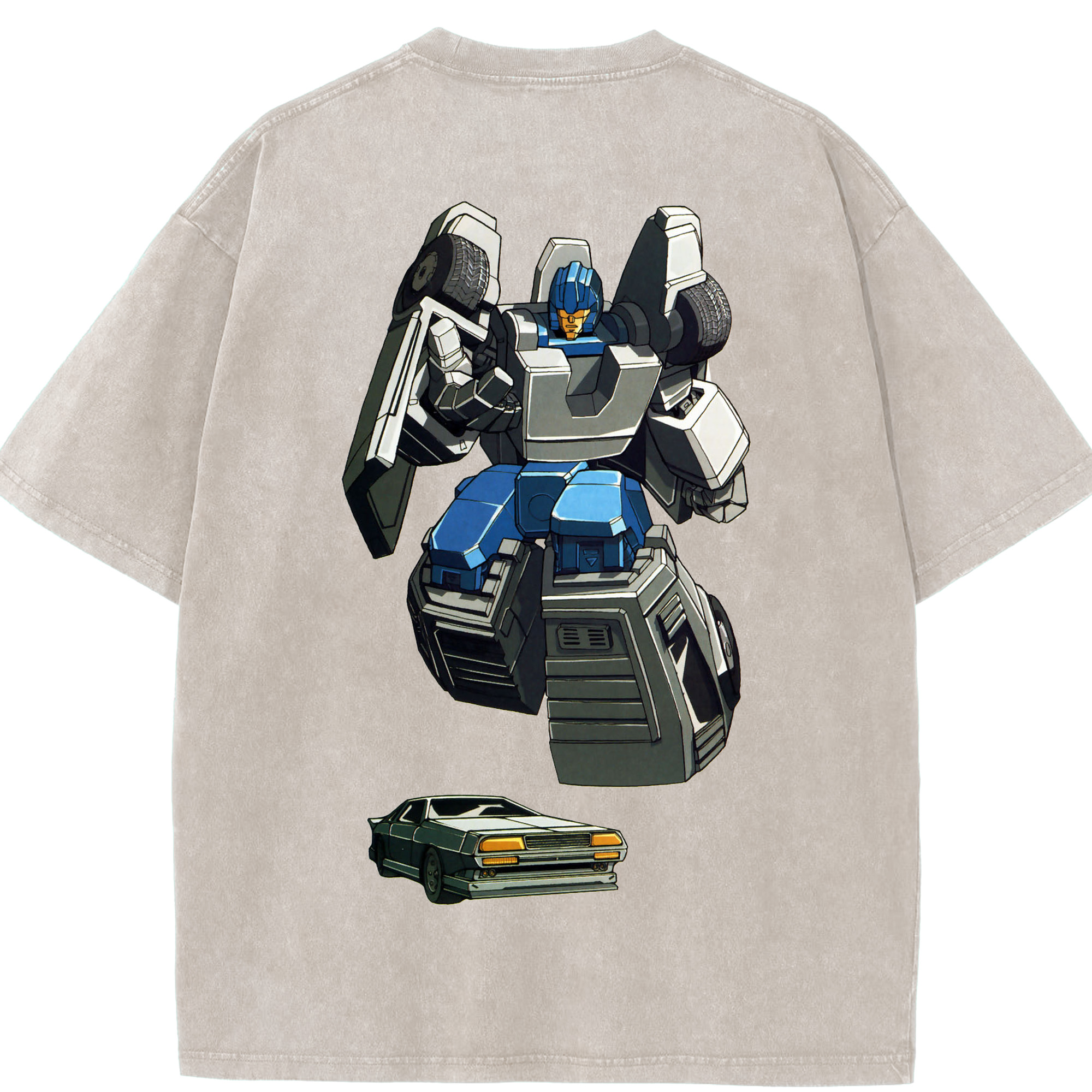 （画像用）  綿100% ヴィンテージ風 半袖Tシャツ（背面プリント）