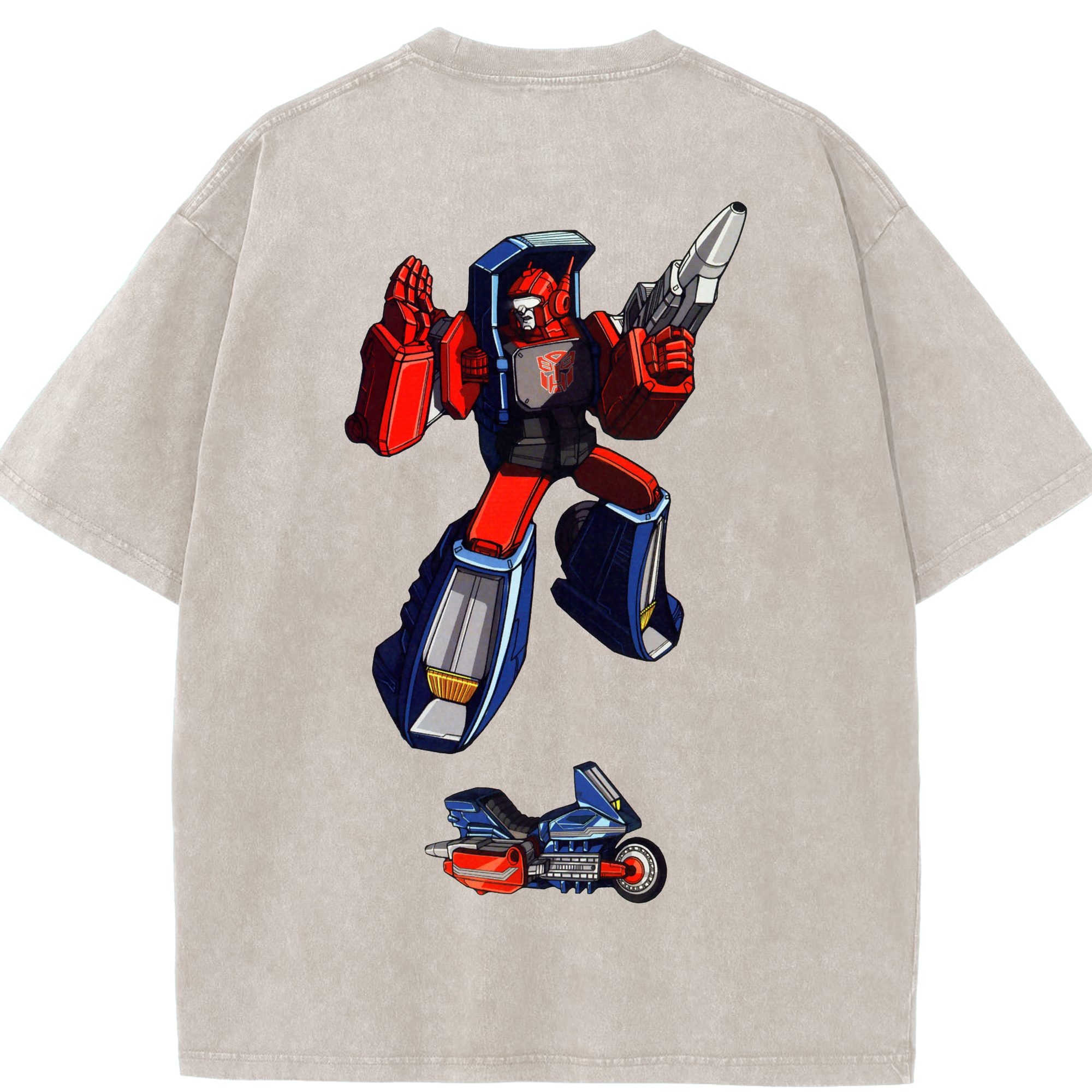（画像用）  綿100% ヴィンテージ風 半袖Tシャツ（背面プリント）