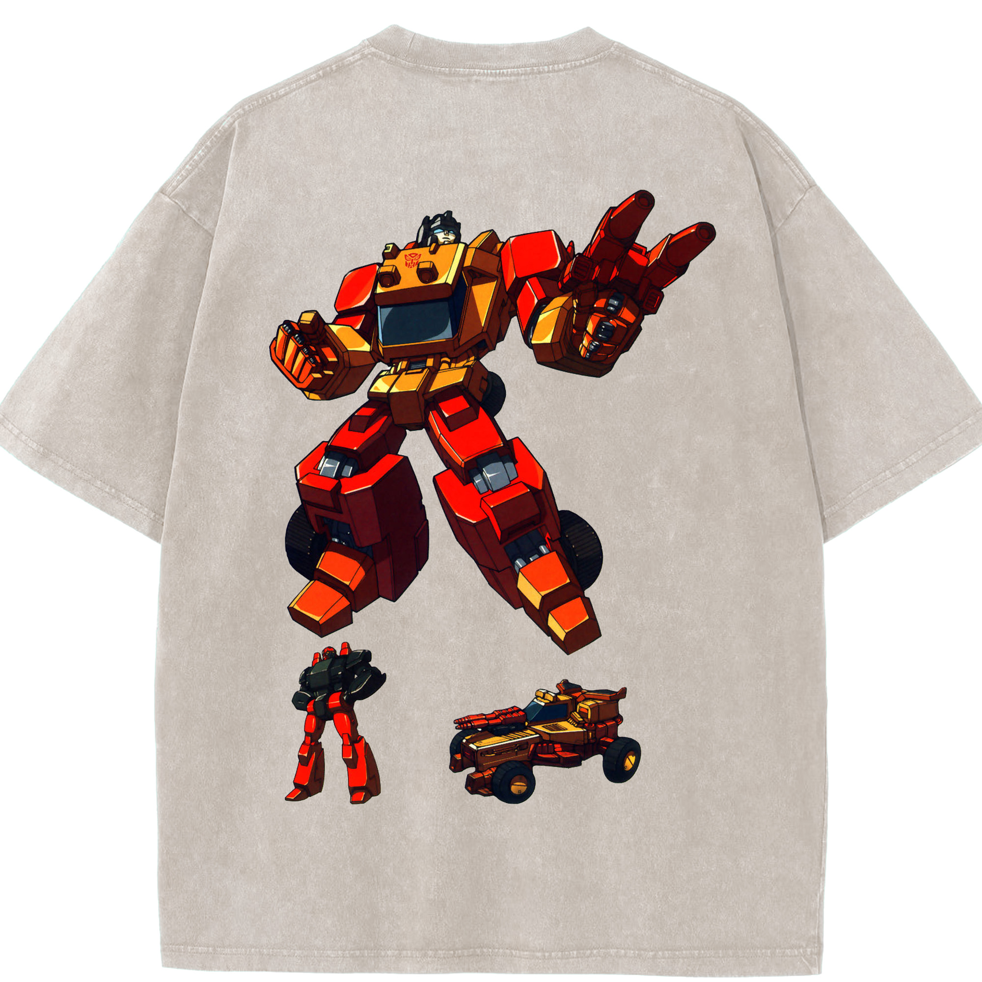 （画像用）  綿100% ヴィンテージ風 半袖Tシャツ（背面プリント）