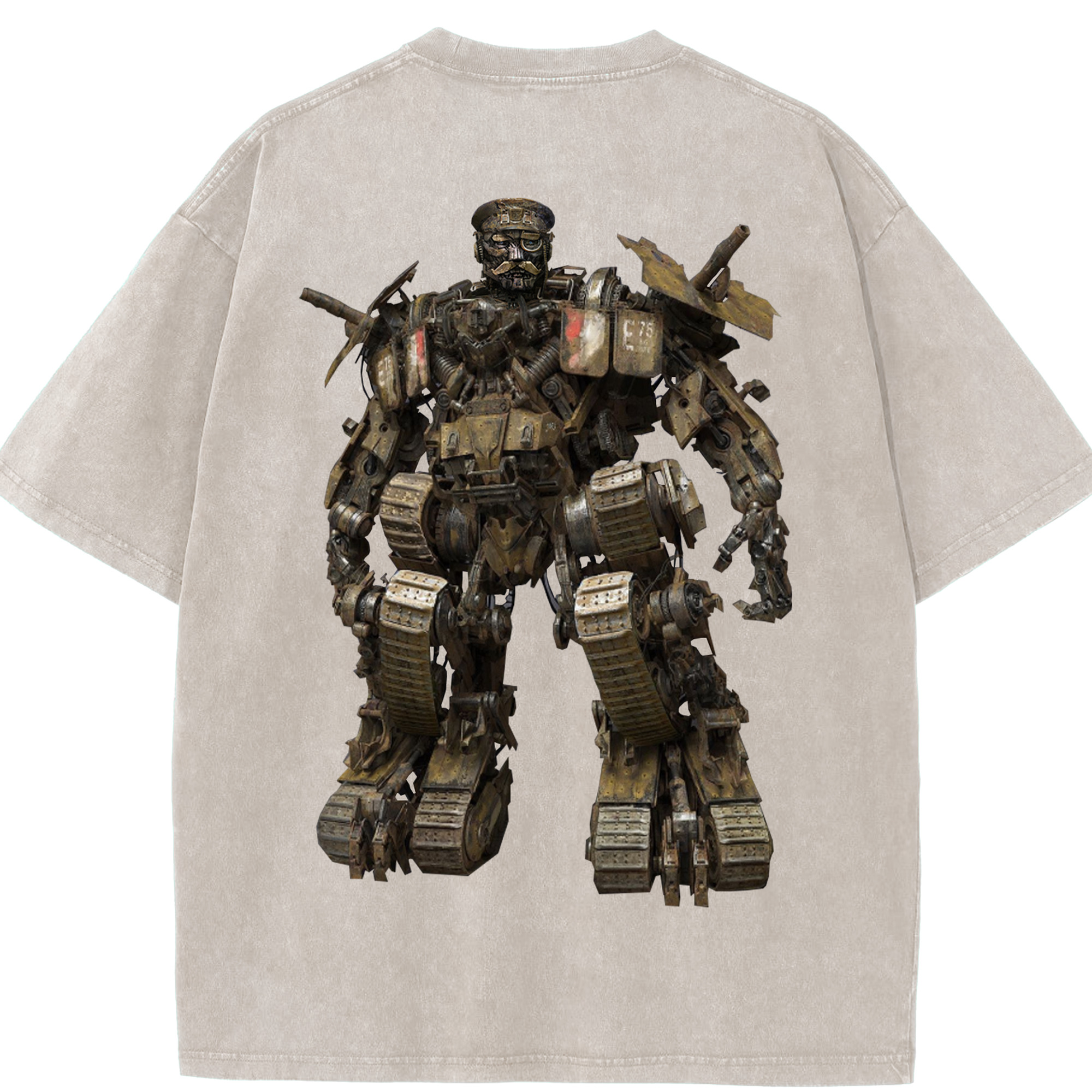 （画像用）  綿100% ヴィンテージ風 半袖Tシャツ（背面プリント）