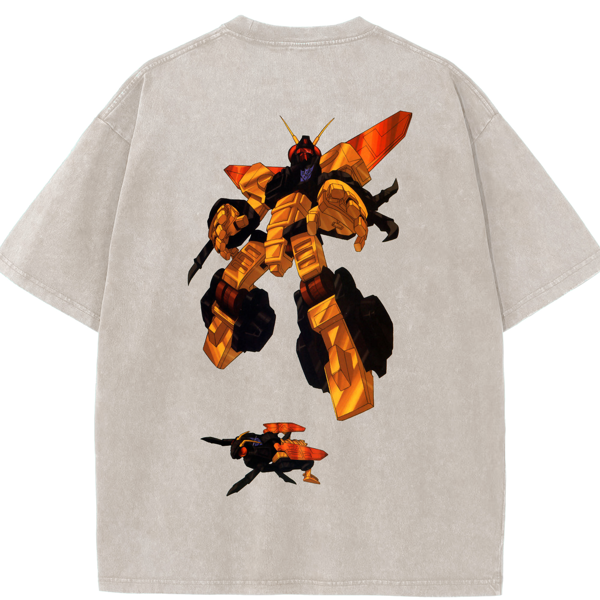 （画像用）  綿100% ヴィンテージ風 半袖Tシャツ（背面プリント）