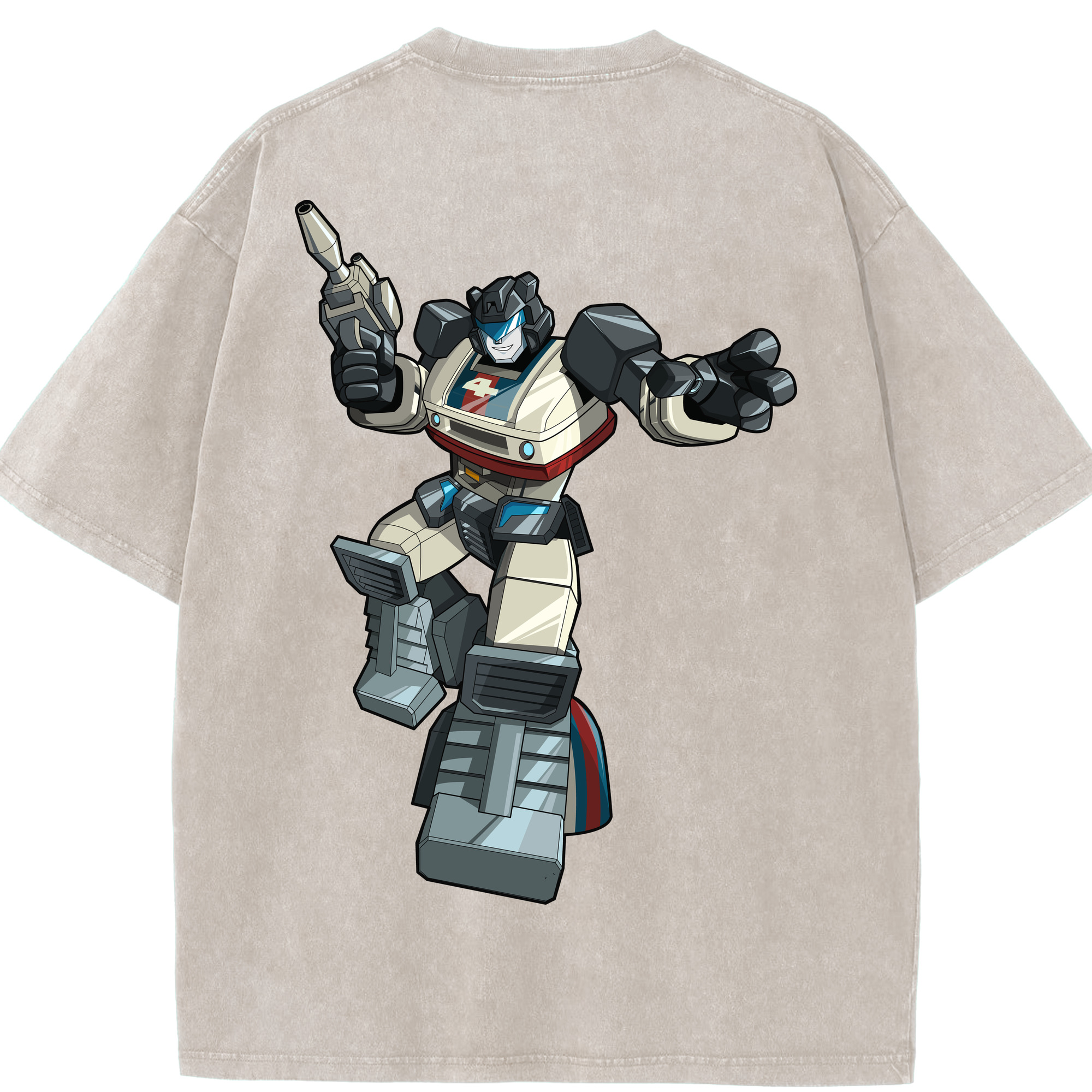 （画像用）  綿100% ヴィンテージ風 半袖Tシャツ（背面プリント）