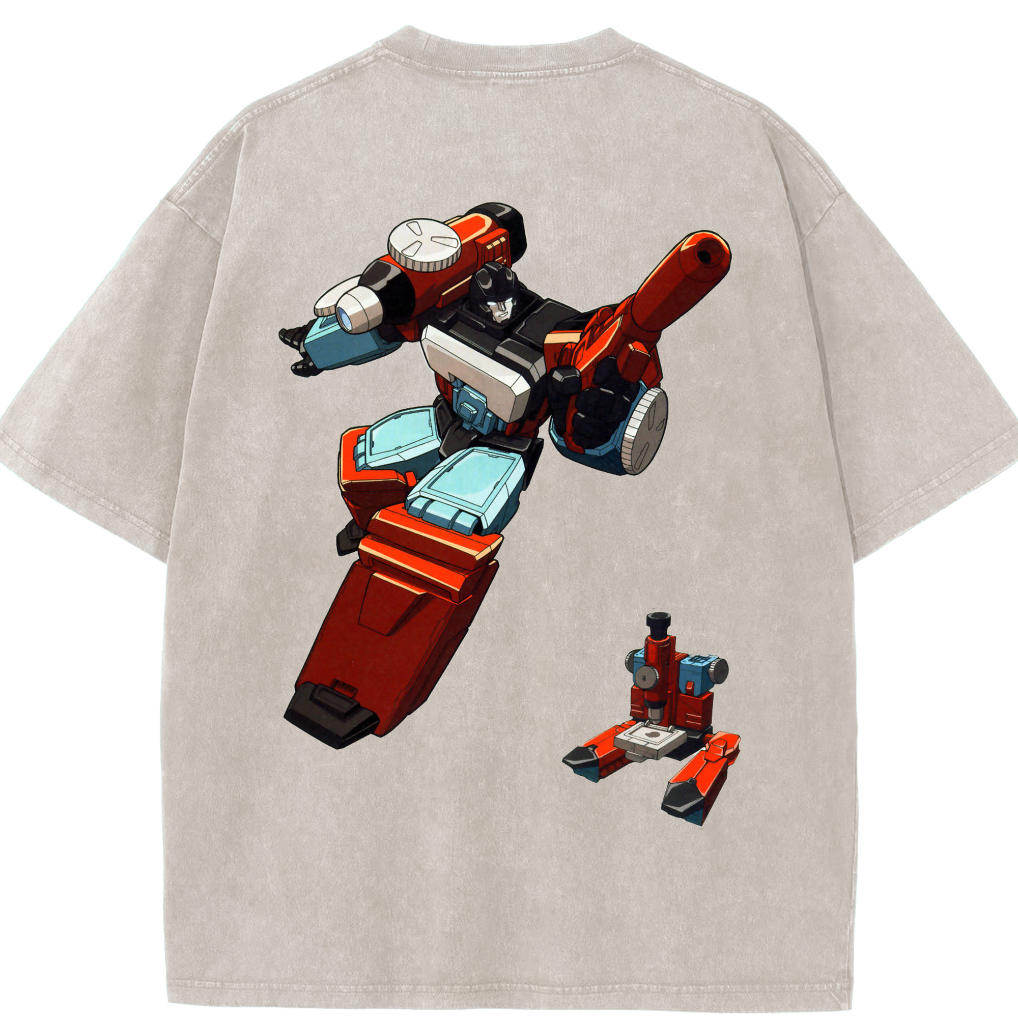 （画像用）  綿100% ヴィンテージ風 半袖Tシャツ（背面プリント）