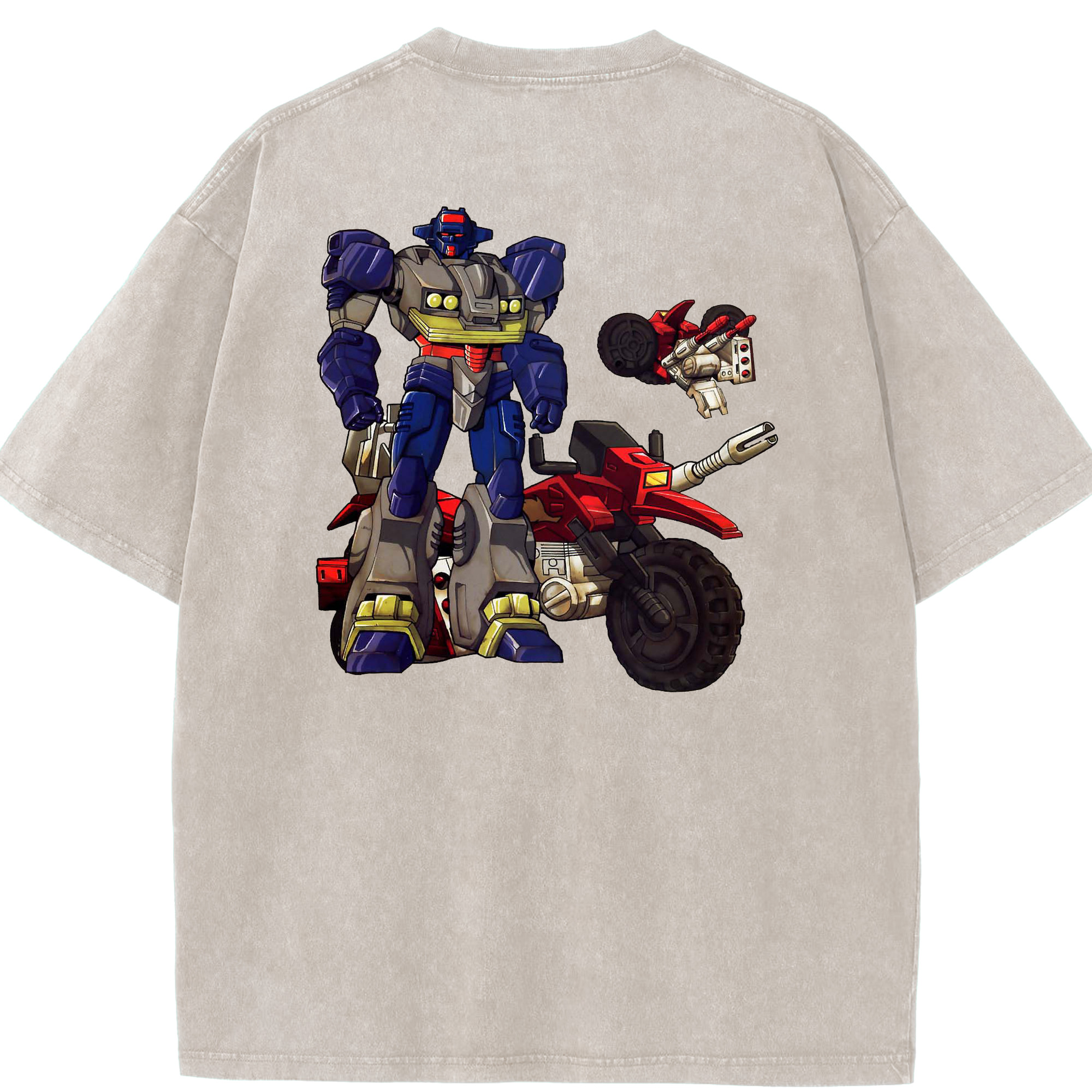 （画像用）  綿100% ヴィンテージ風 半袖Tシャツ（背面プリント）