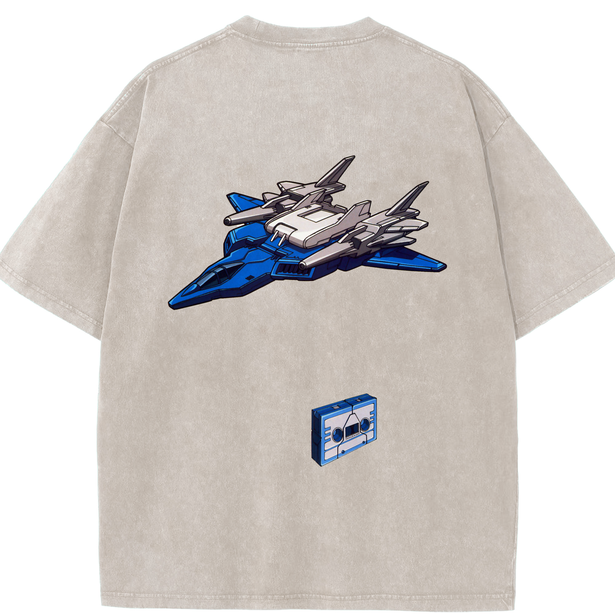 （画像用）  綿100% ヴィンテージ風 半袖Tシャツ（背面プリント）