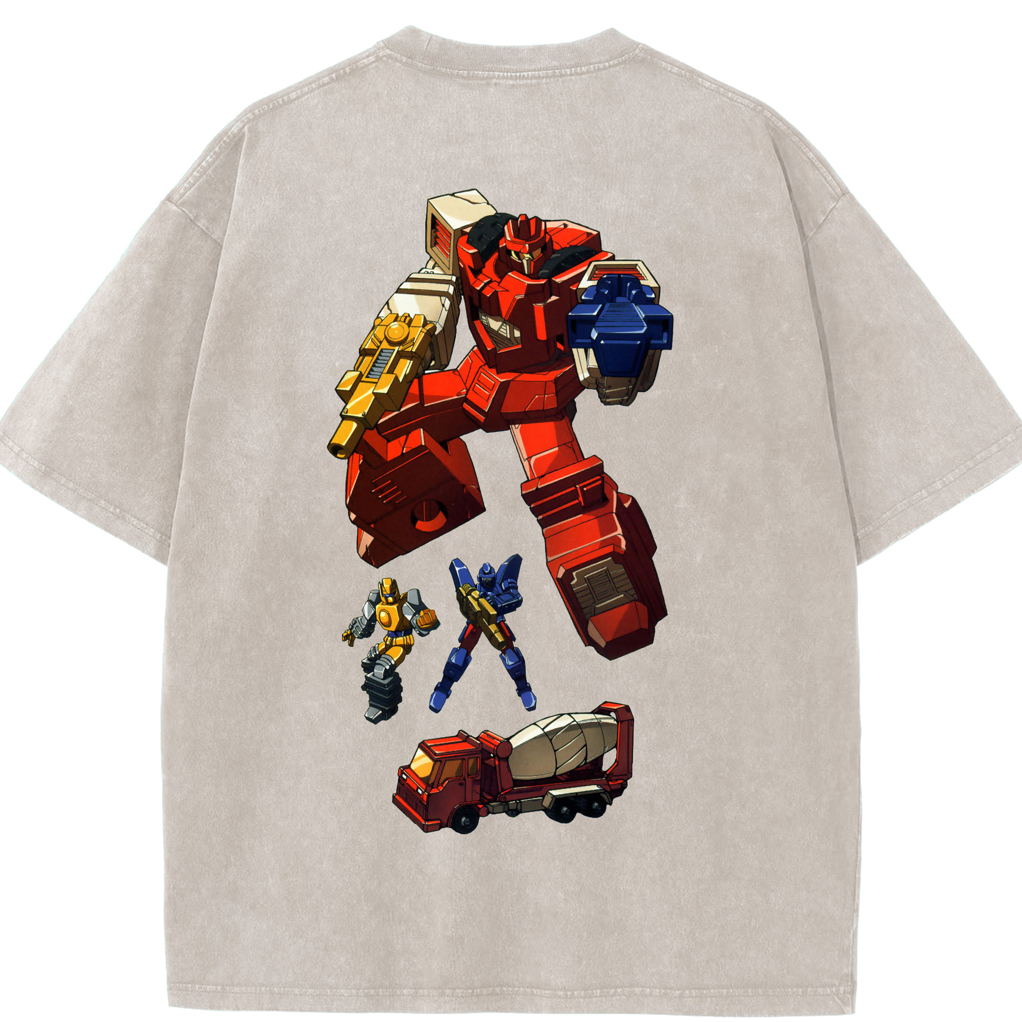 （画像用）  綿100% ヴィンテージ風 半袖Tシャツ（背面プリント）
