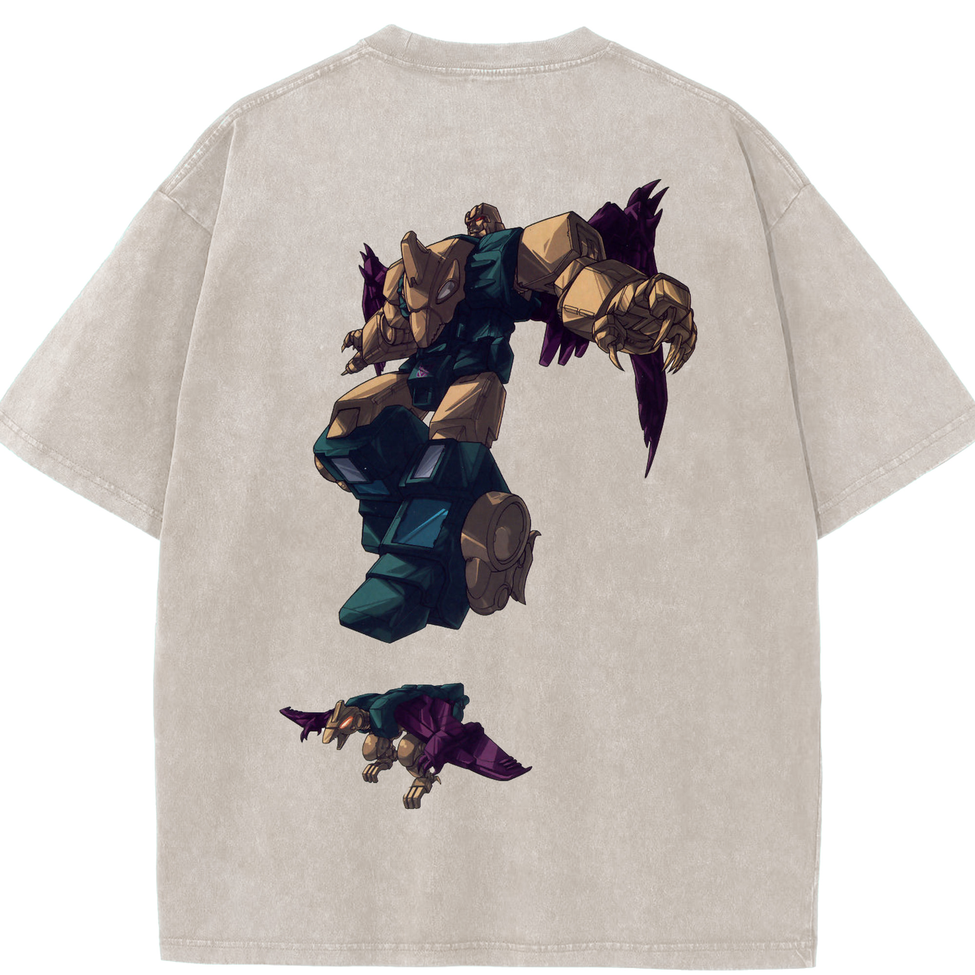（画像用）  綿100% ヴィンテージ風 半袖Tシャツ（背面プリント）