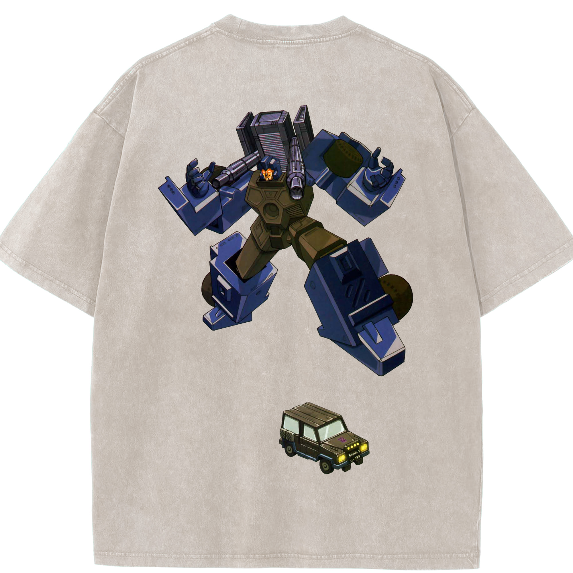 （画像用）  綿100% ヴィンテージ風 半袖Tシャツ（背面プリント）