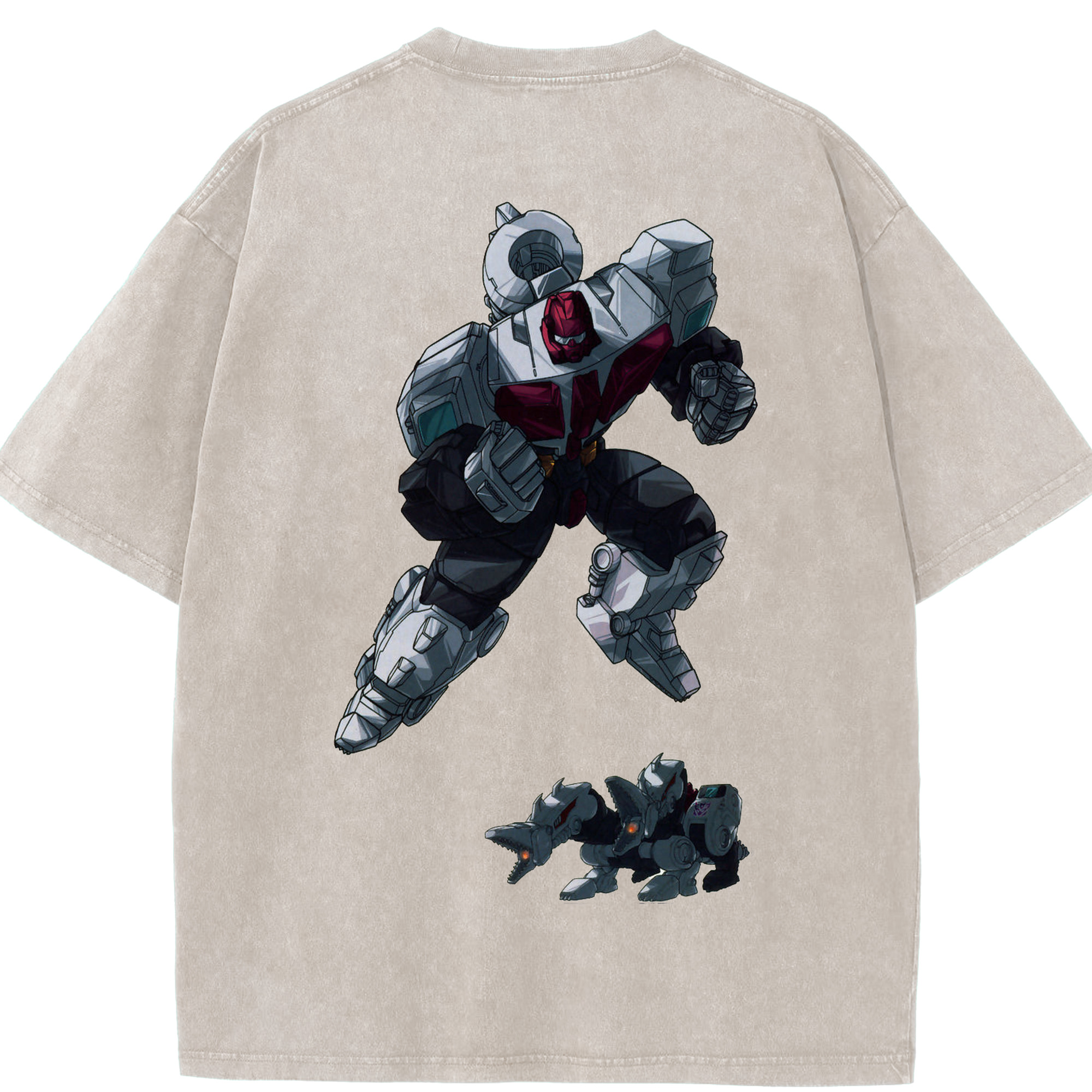 （画像用）  綿100% ヴィンテージ風 半袖Tシャツ（背面プリント）