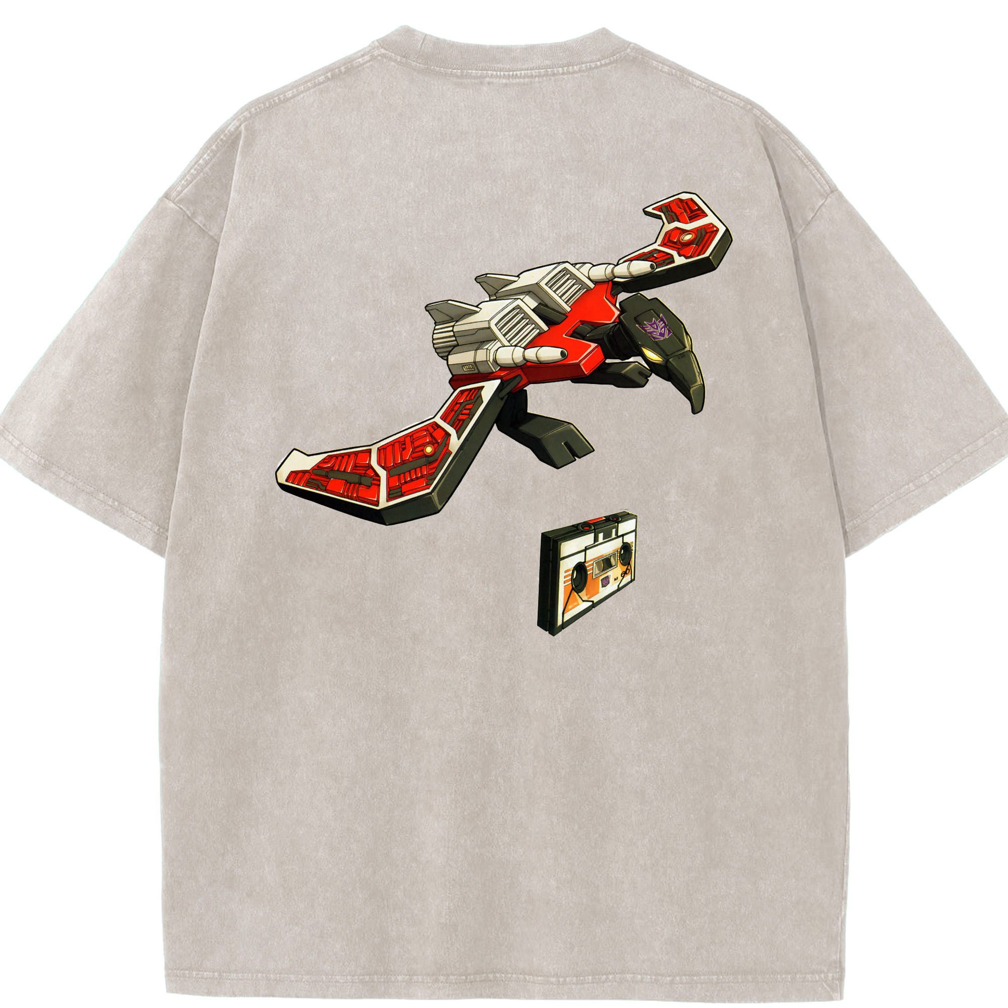 （画像用）  綿100% ヴィンテージ風 半袖Tシャツ（背面プリント）