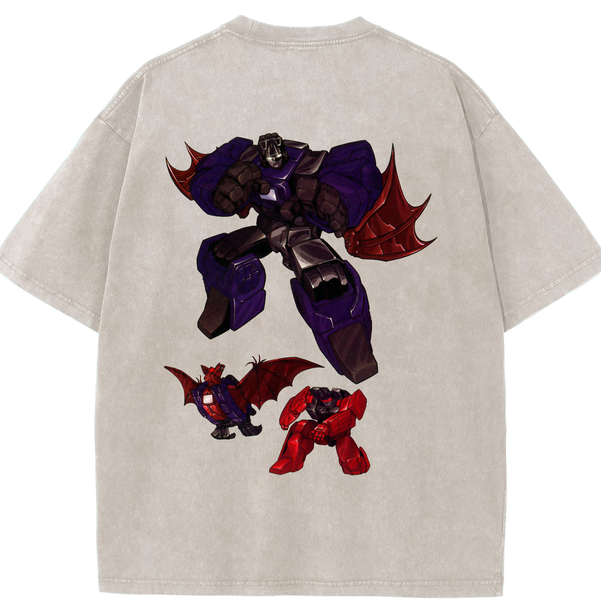 （画像用）  綿100% ヴィンテージ風 半袖Tシャツ（背面プリント）
