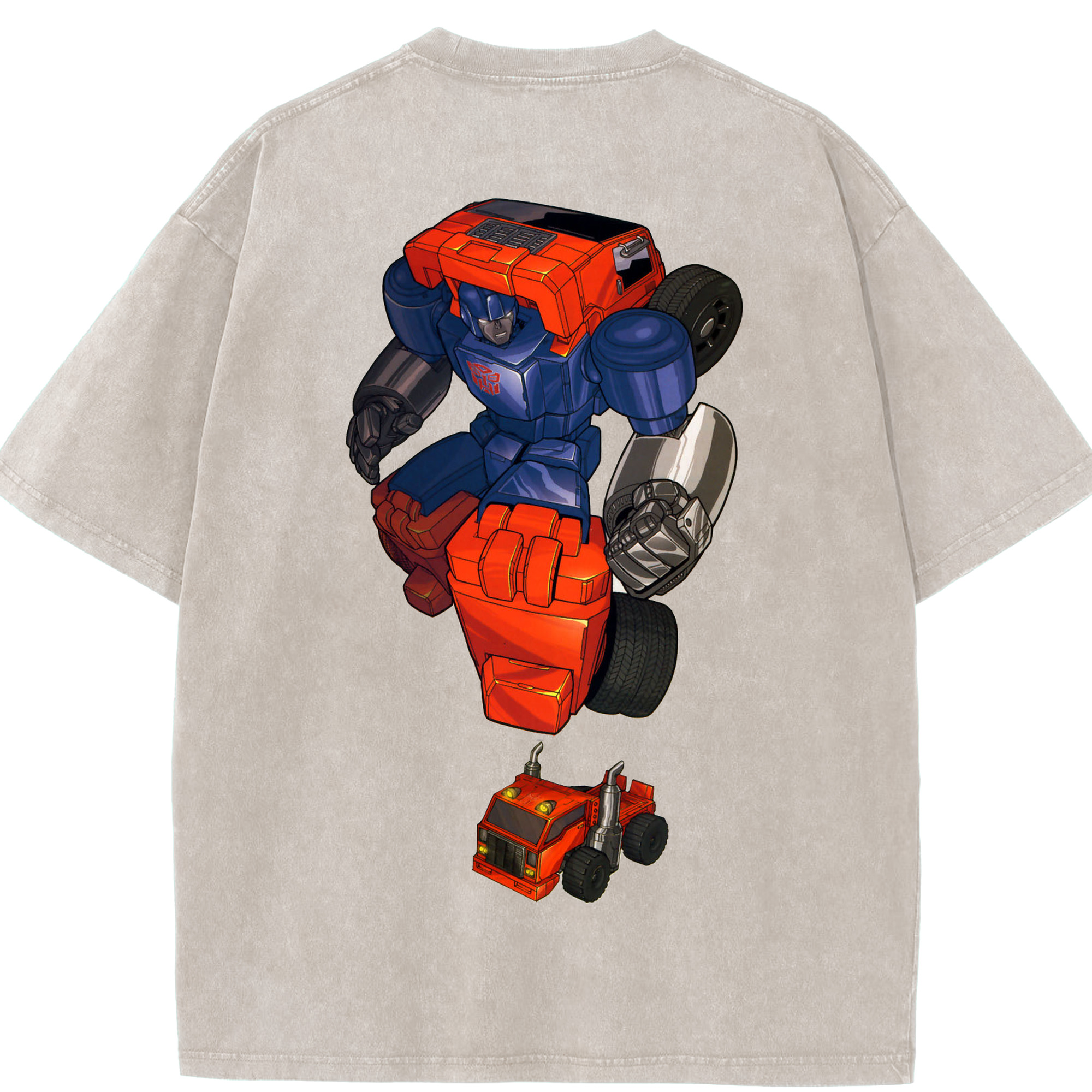（画像用）  綿100% ヴィンテージ風 半袖Tシャツ（背面プリント）