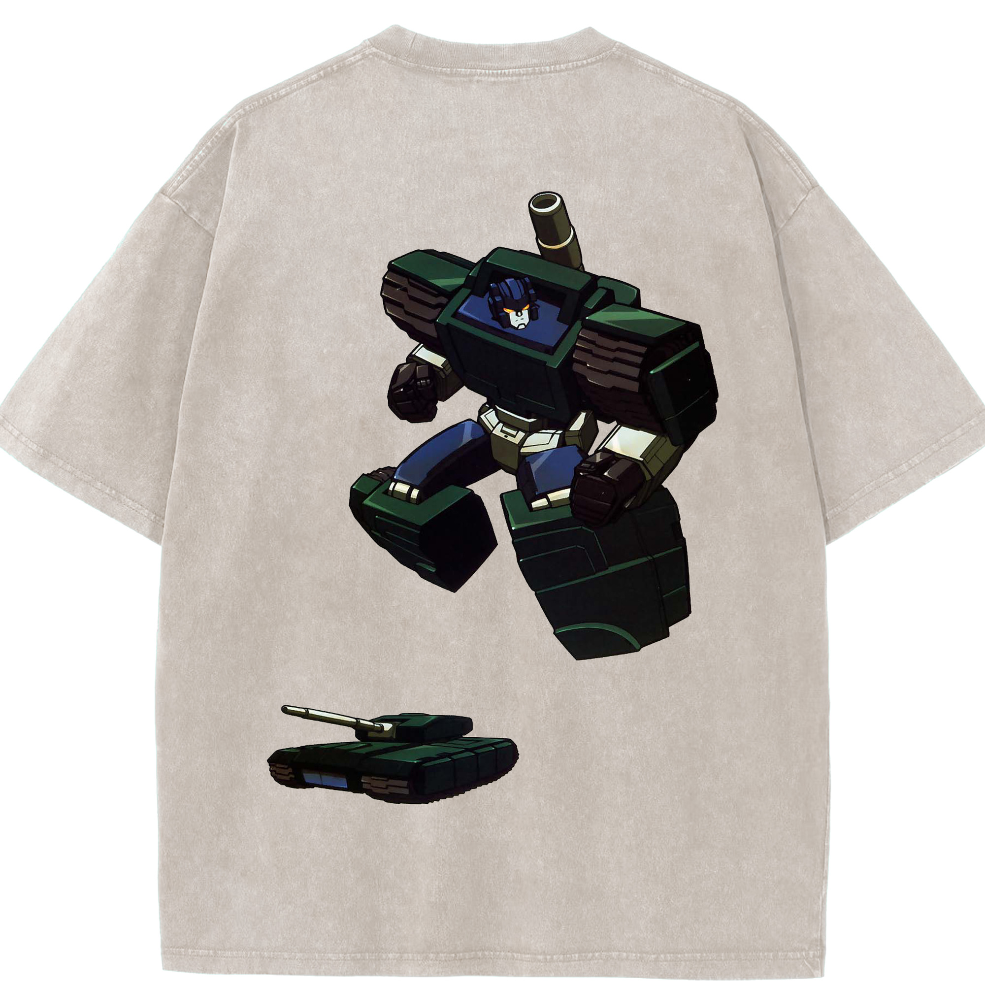 （画像用）  綿100% ヴィンテージ風 半袖Tシャツ（背面プリント）