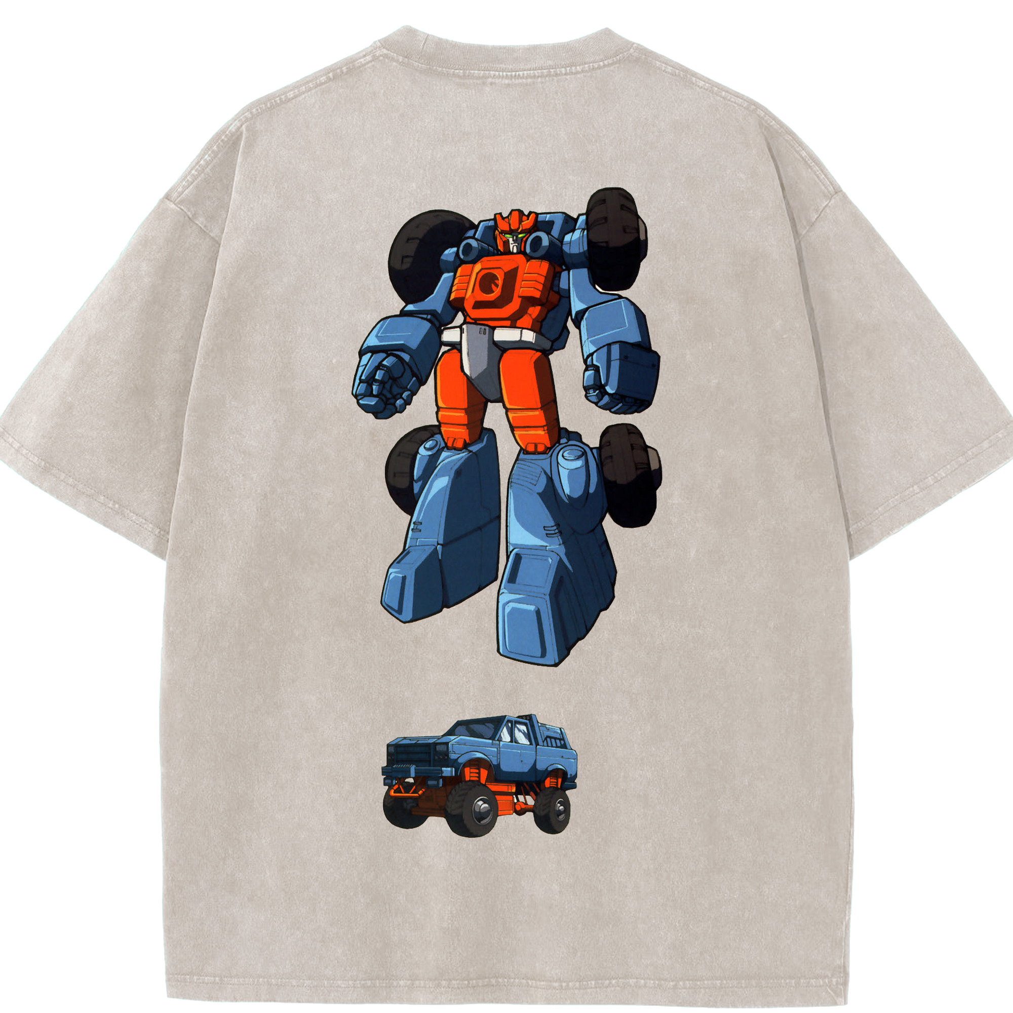 （画像用）  綿100% ヴィンテージ風 半袖Tシャツ（背面プリント）