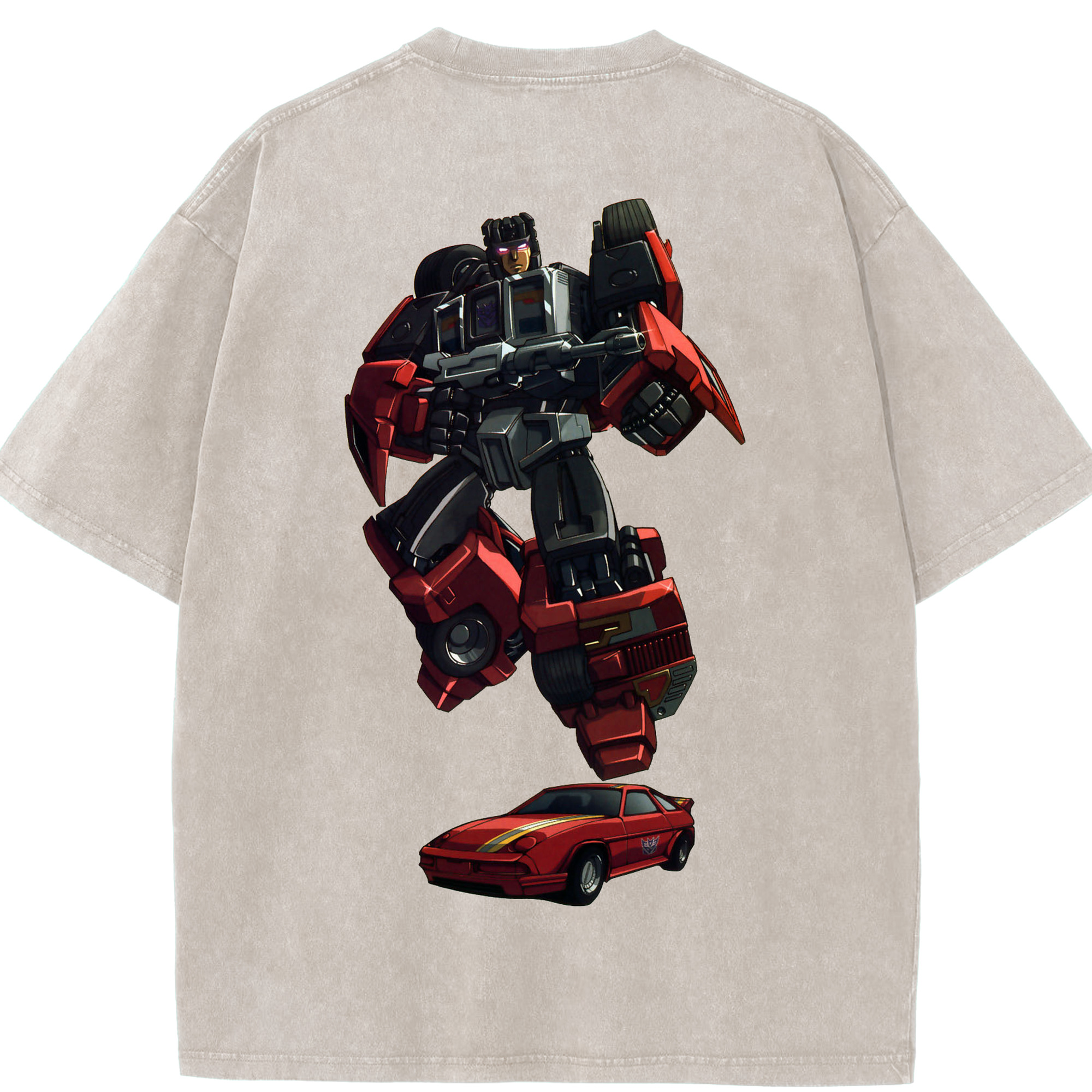 （画像用）  綿100% ヴィンテージ風 半袖Tシャツ（背面プリント）