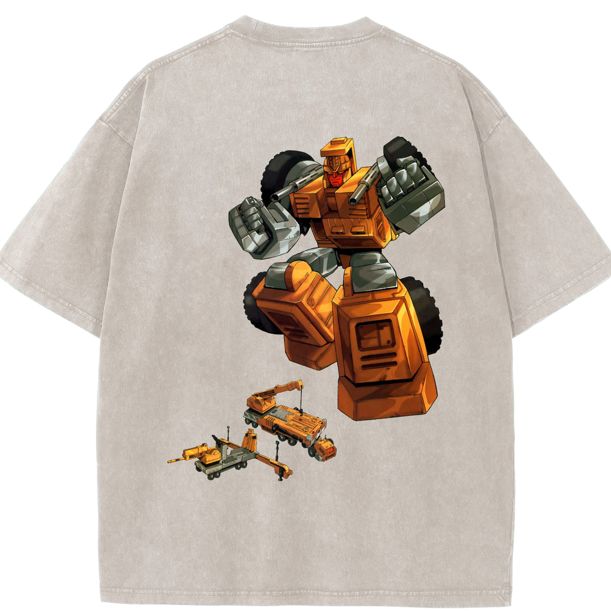 （画像用）  綿100% ヴィンテージ風 半袖Tシャツ（背面プリント）