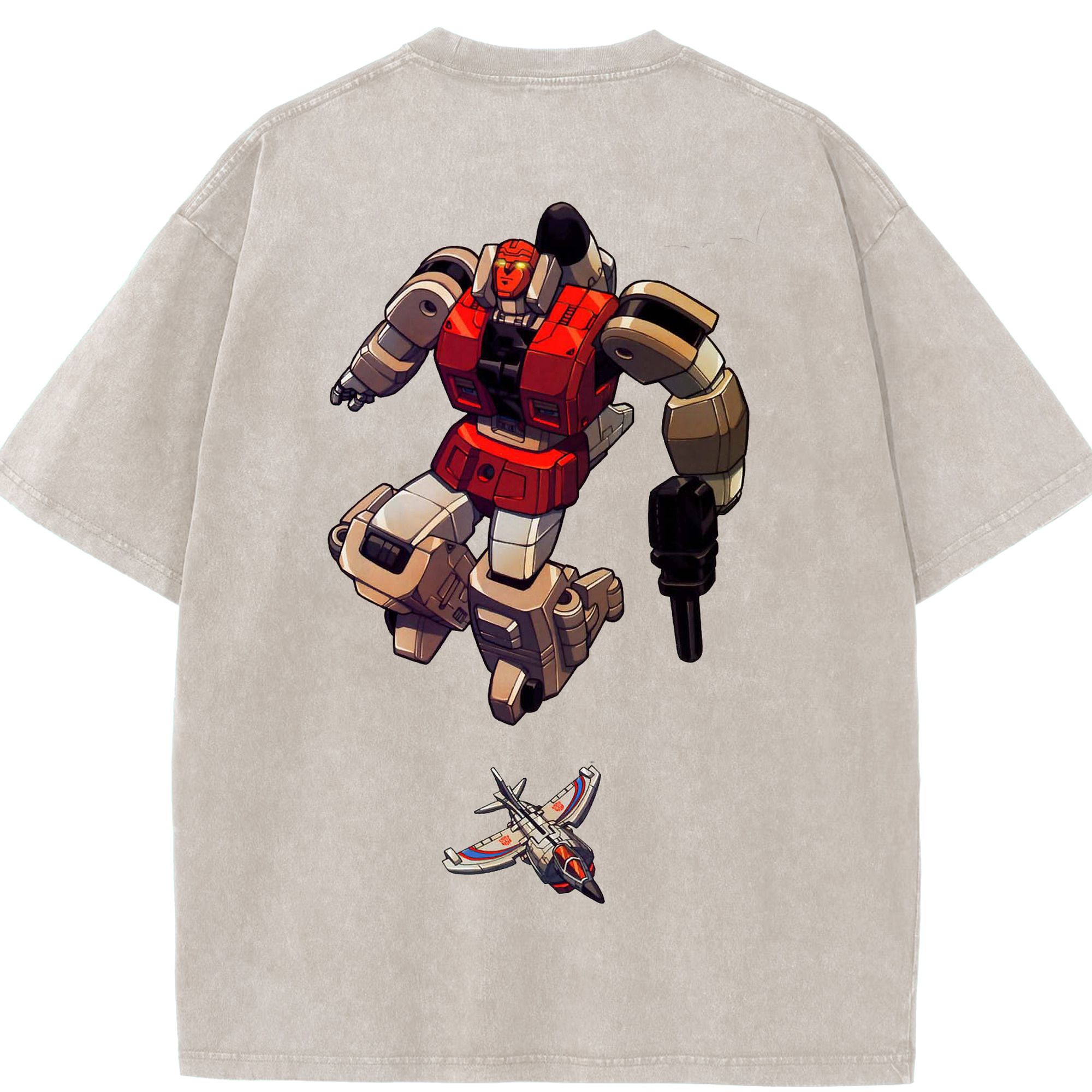 （画像用）  綿100% ヴィンテージ風 半袖Tシャツ（背面プリント）