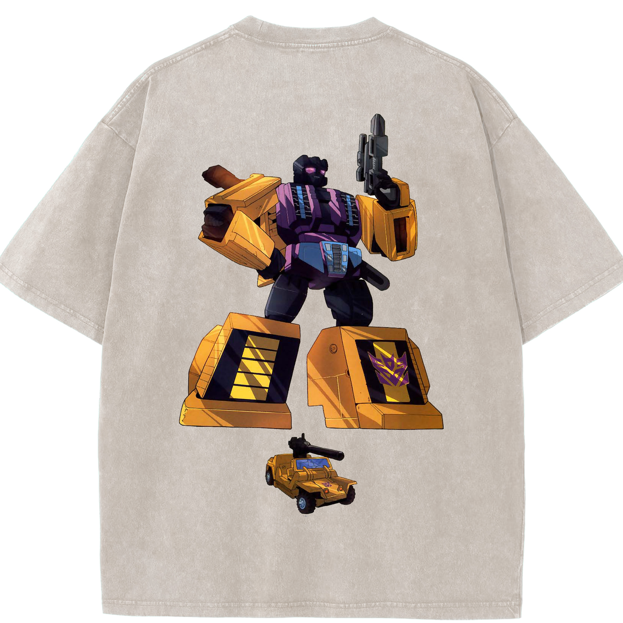 （画像用）  綿100% ヴィンテージ風 半袖Tシャツ（背面プリント）