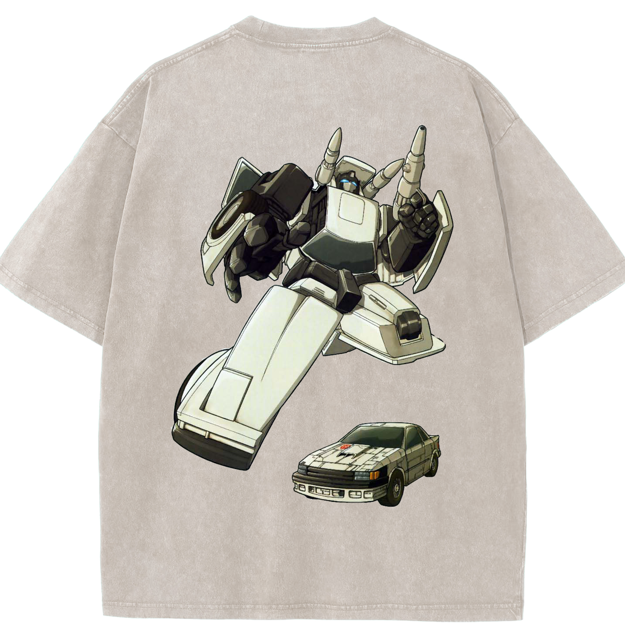 （画像用）  綿100% ヴィンテージ風 半袖Tシャツ（背面プリント）