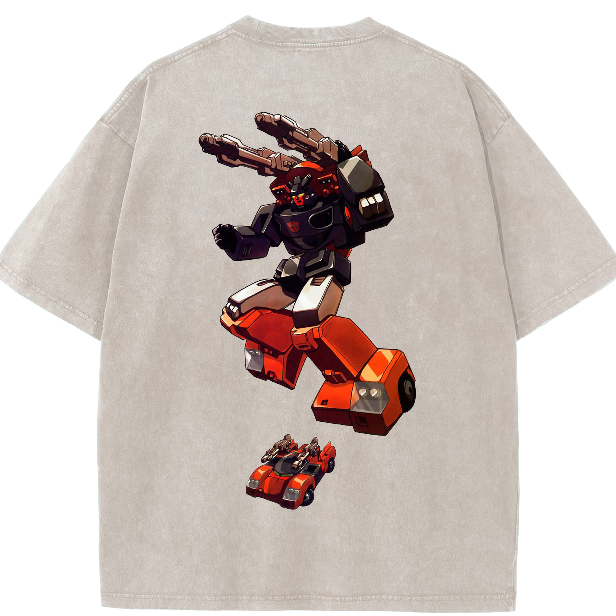 （画像用）  綿100% ヴィンテージ風 半袖Tシャツ（背面プリント）