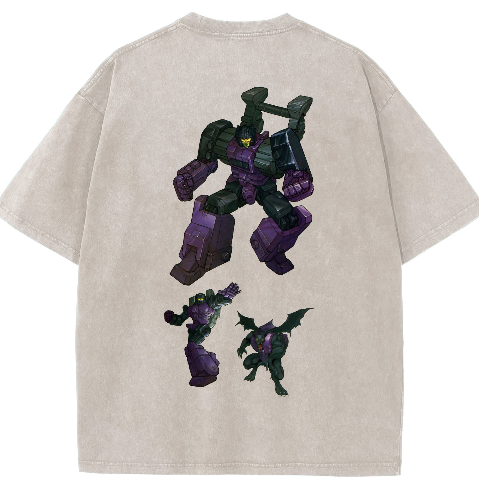 （画像用）  綿100% ヴィンテージ風 半袖Tシャツ（背面プリント）