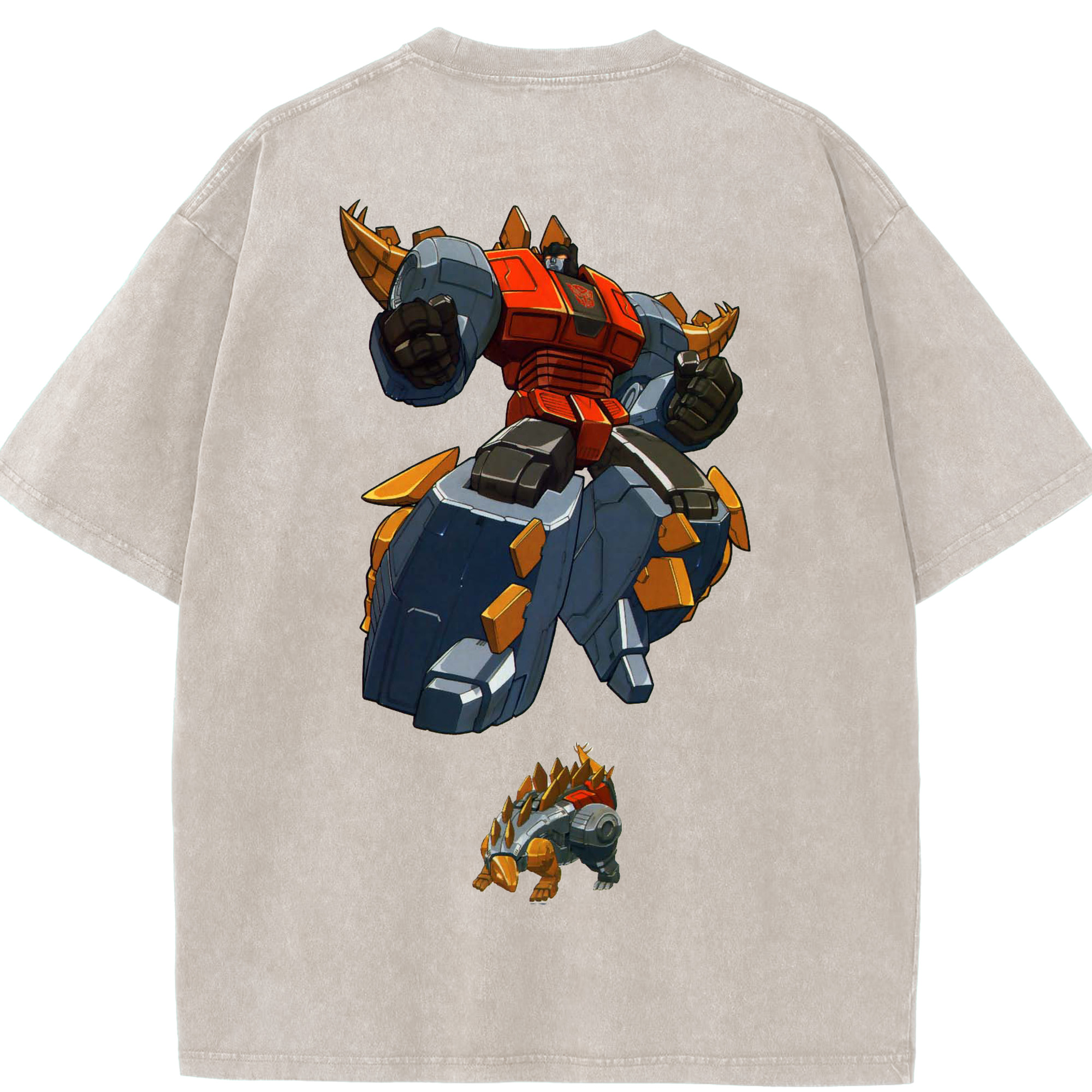 （画像用）  綿100% ヴィンテージ風 半袖Tシャツ（背面プリント）
