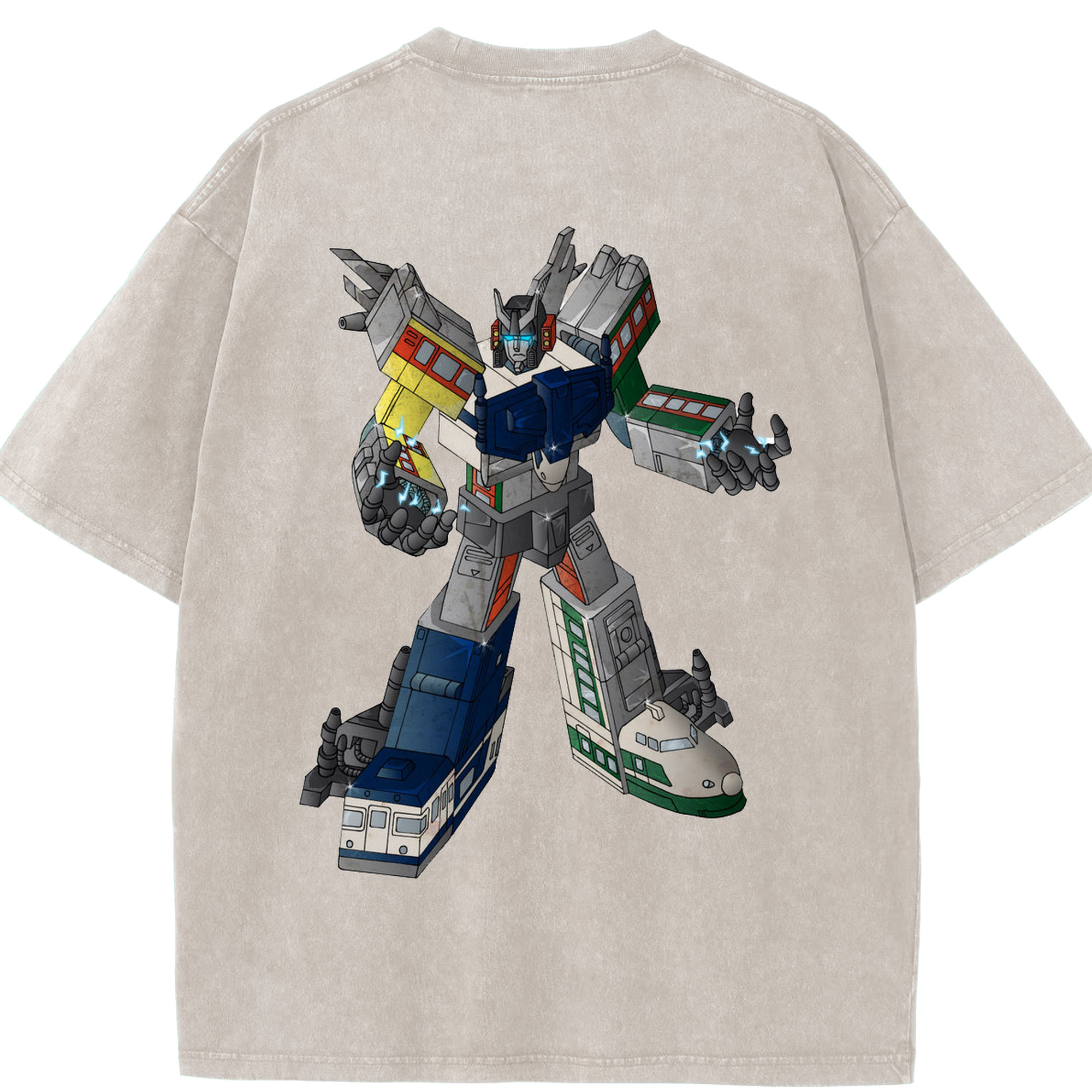 （画像用）  綿100% ヴィンテージ風 半袖Tシャツ（背面プリント）
