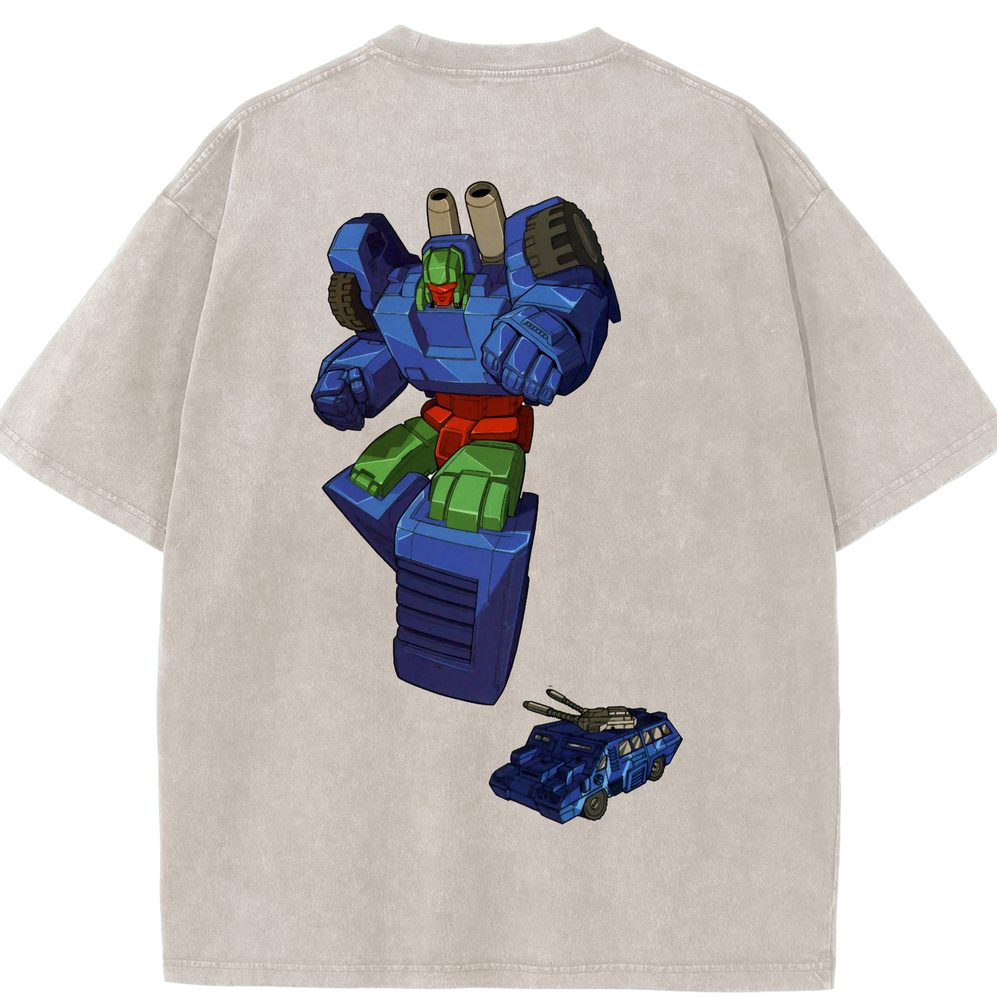 （画像用）  綿100% ヴィンテージ風 半袖Tシャツ（背面プリント）