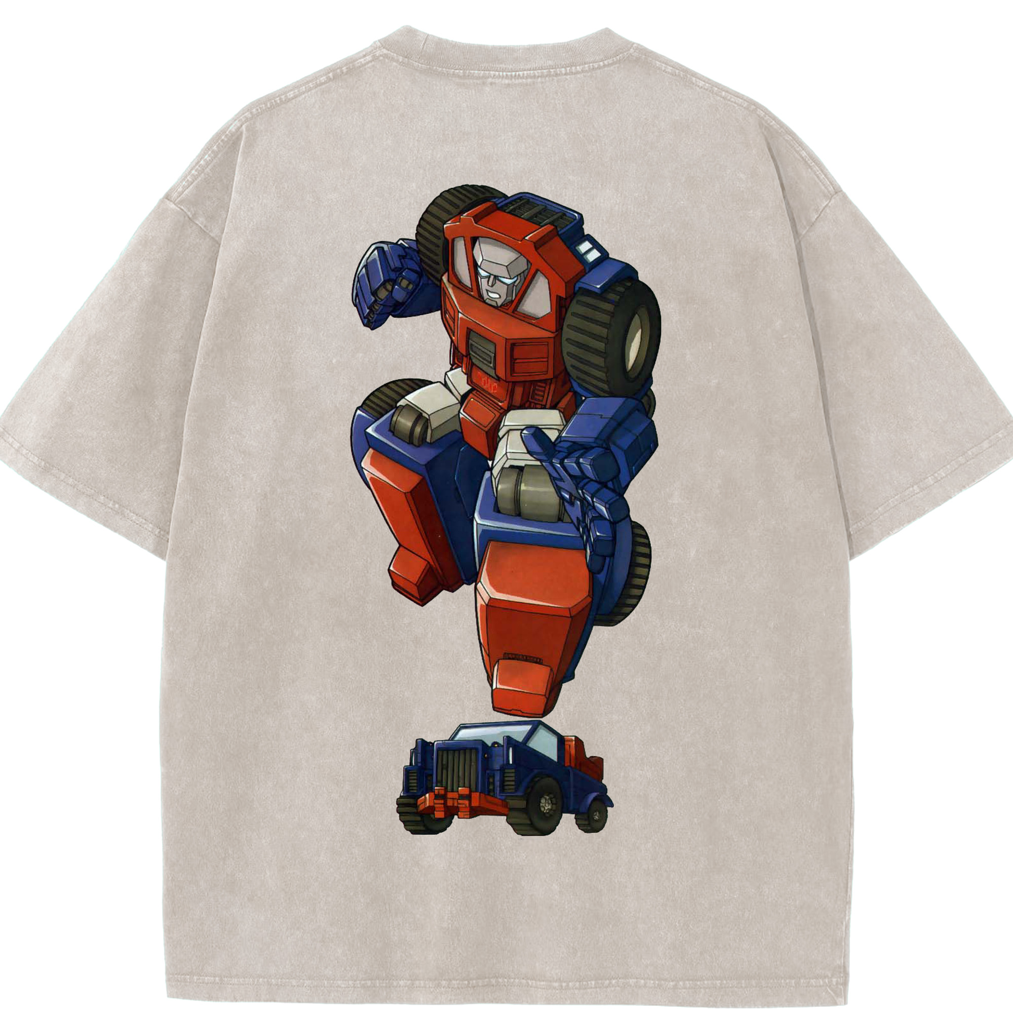 （画像用）  綿100% ヴィンテージ風 半袖Tシャツ（背面プリント）