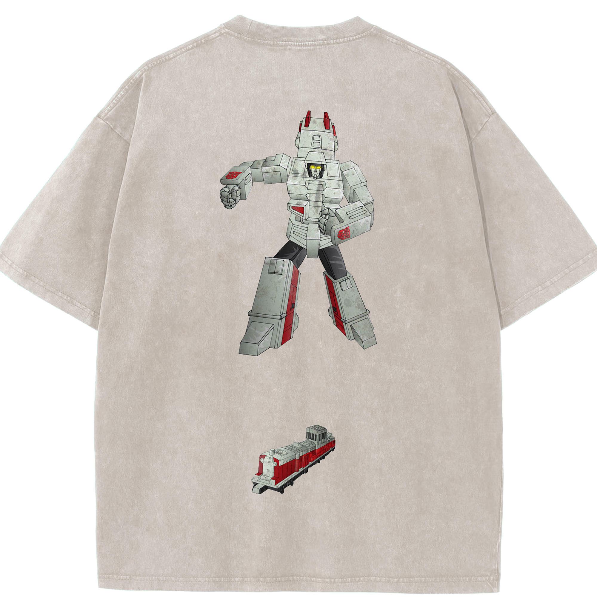 （画像用）  綿100% ヴィンテージ風 半袖Tシャツ（背面プリント）
