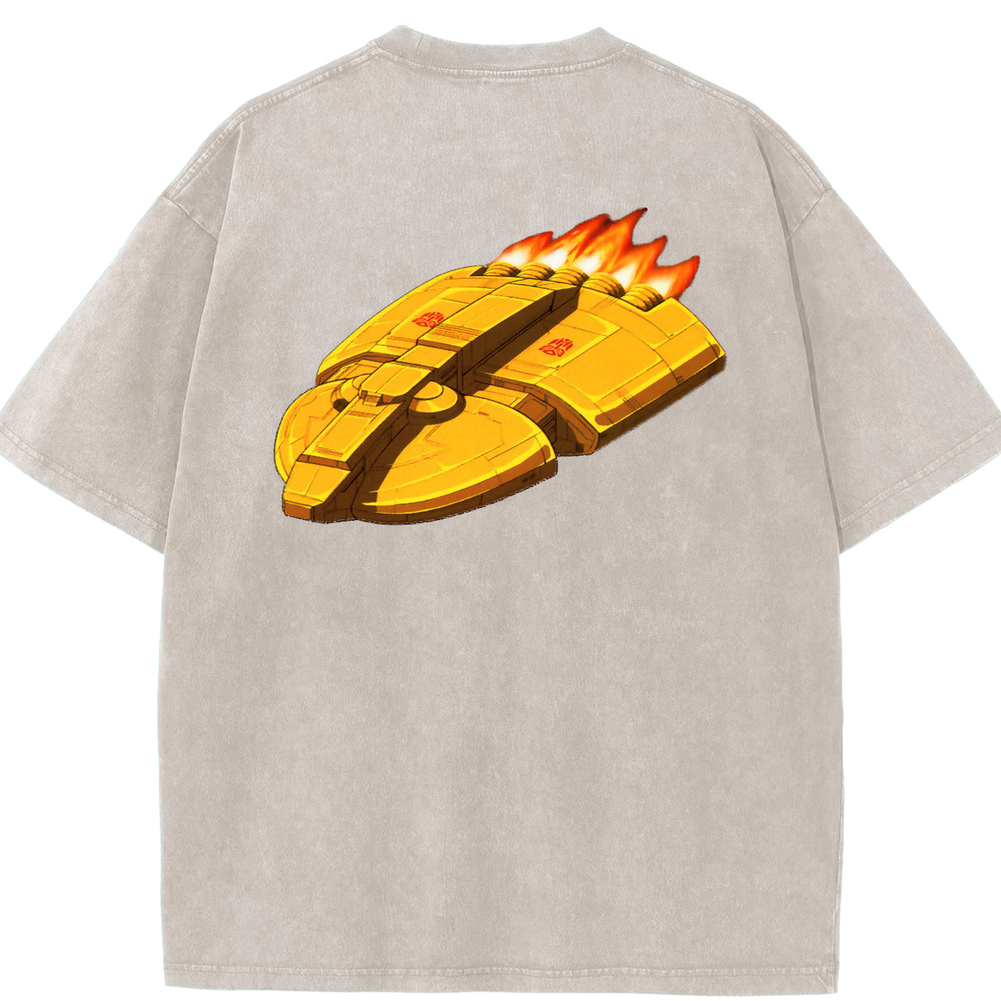 （画像用）  綿100% ヴィンテージ風 半袖Tシャツ（背面プリント）