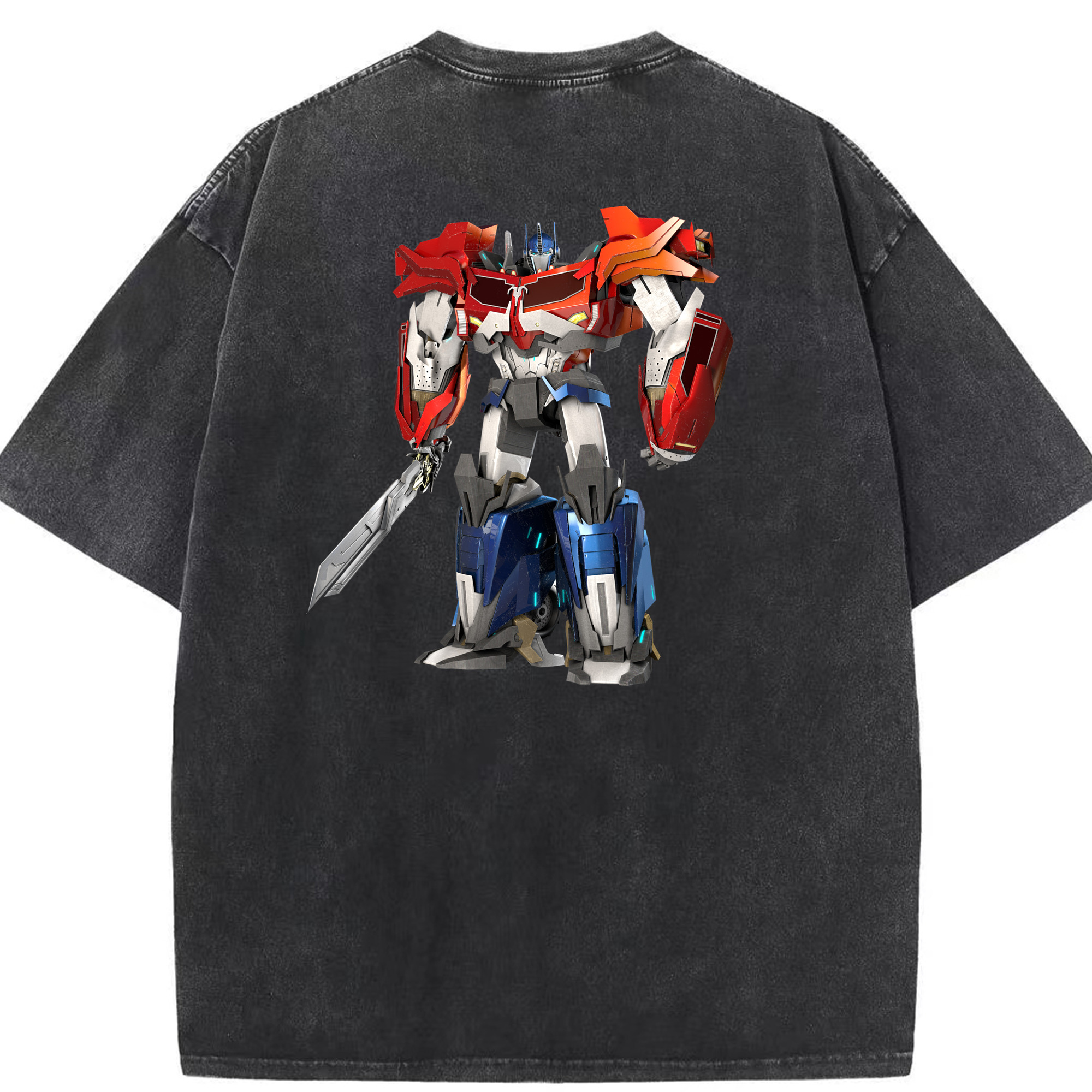 （画像用）  綿100% ヴィンテージ風 半袖Tシャツ（背面プリント）
