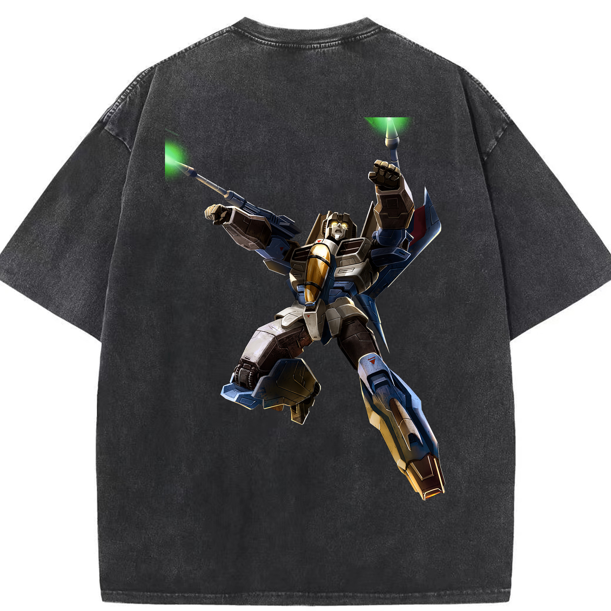（画像用）  綿100% ヴィンテージ風 半袖Tシャツ（背面プリント）