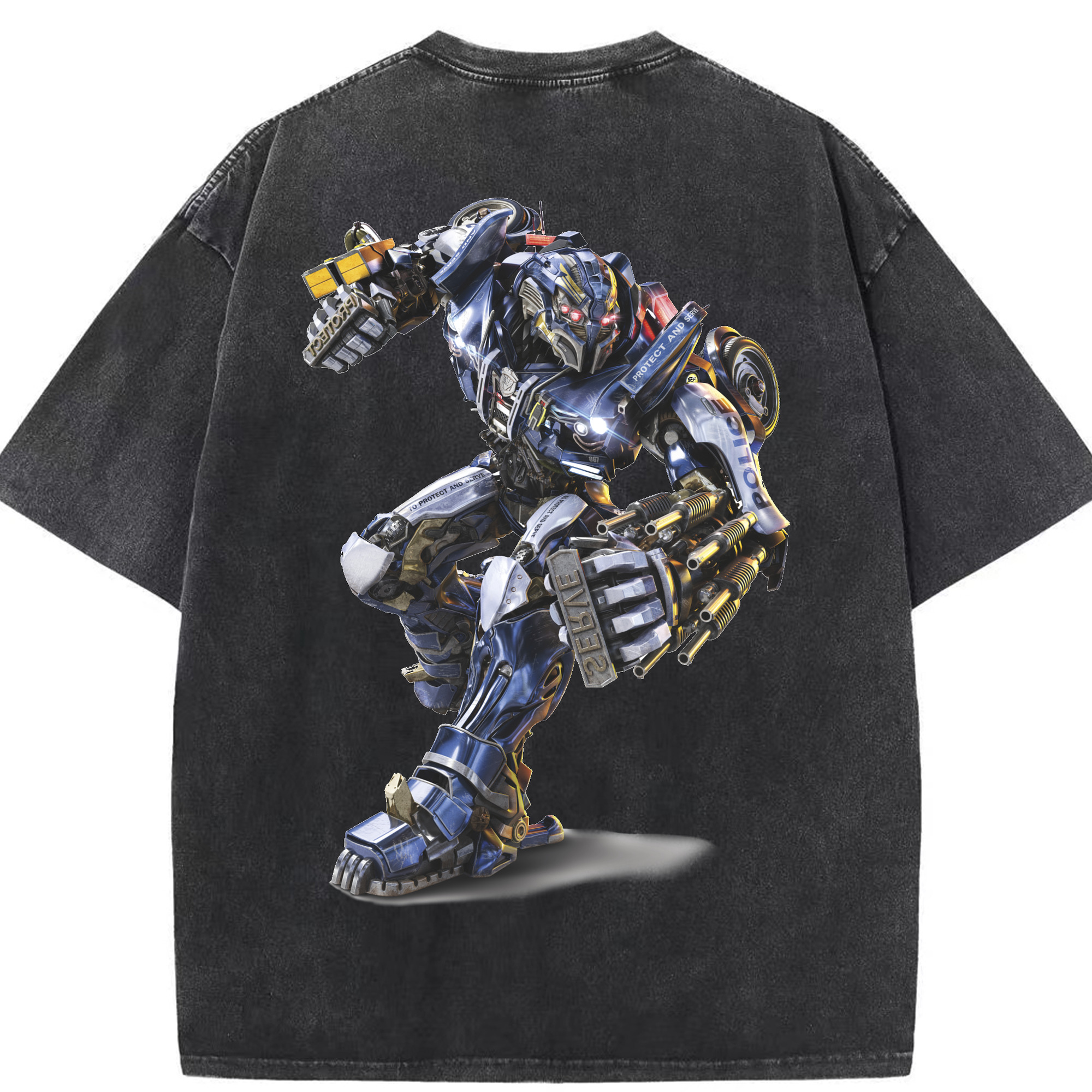 （画像用）  綿100% ヴィンテージ風 半袖Tシャツ（背面プリント）