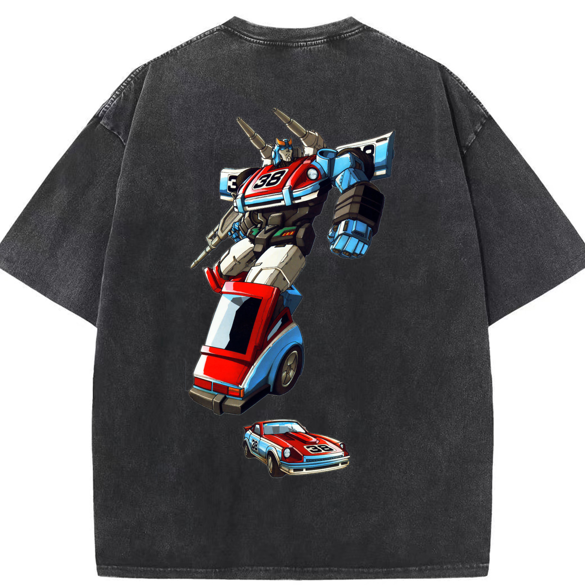 （画像用）  綿100% ヴィンテージ風 半袖Tシャツ（背面プリント）